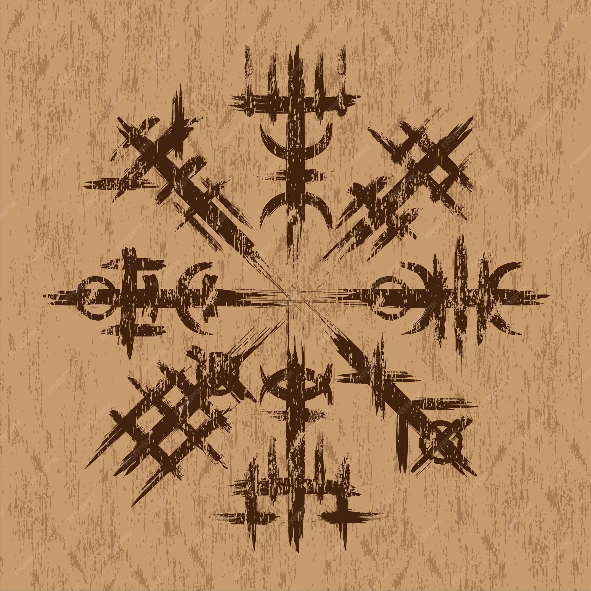 2000x2000 Premium Vector. Norse viking brown grunge wallpaper