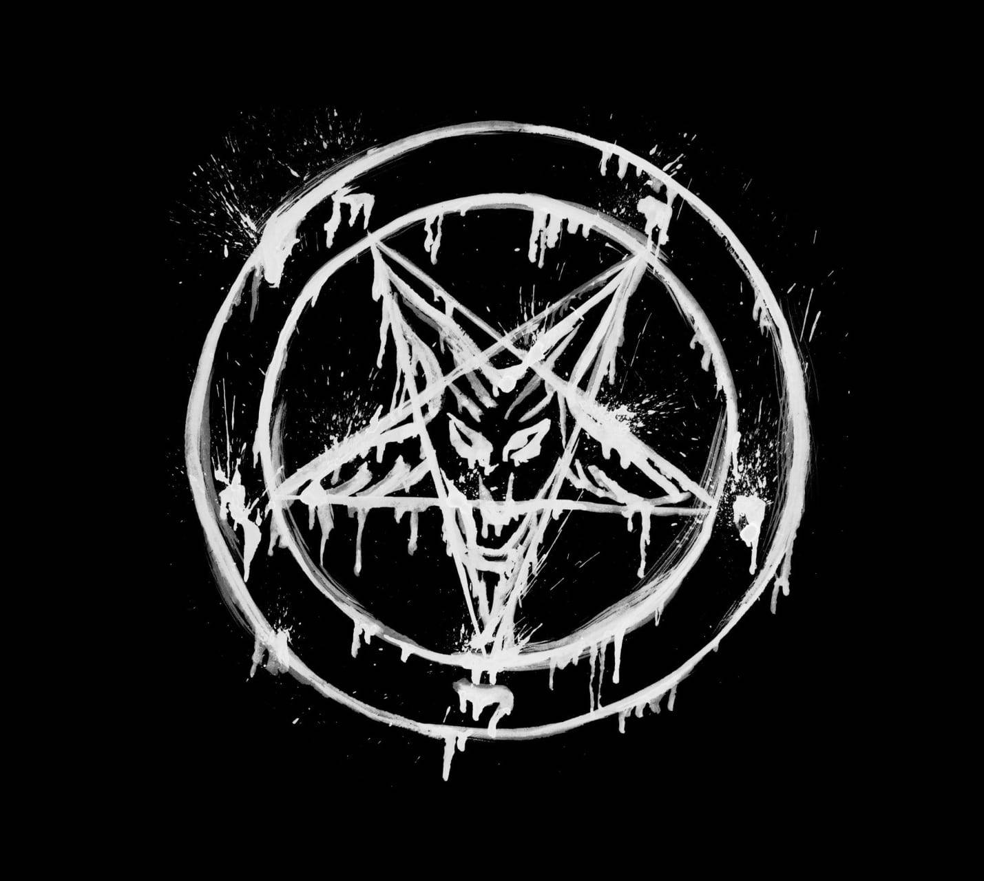 1429x1280 Download Pentagram With Animal Symbol Wallpaper
