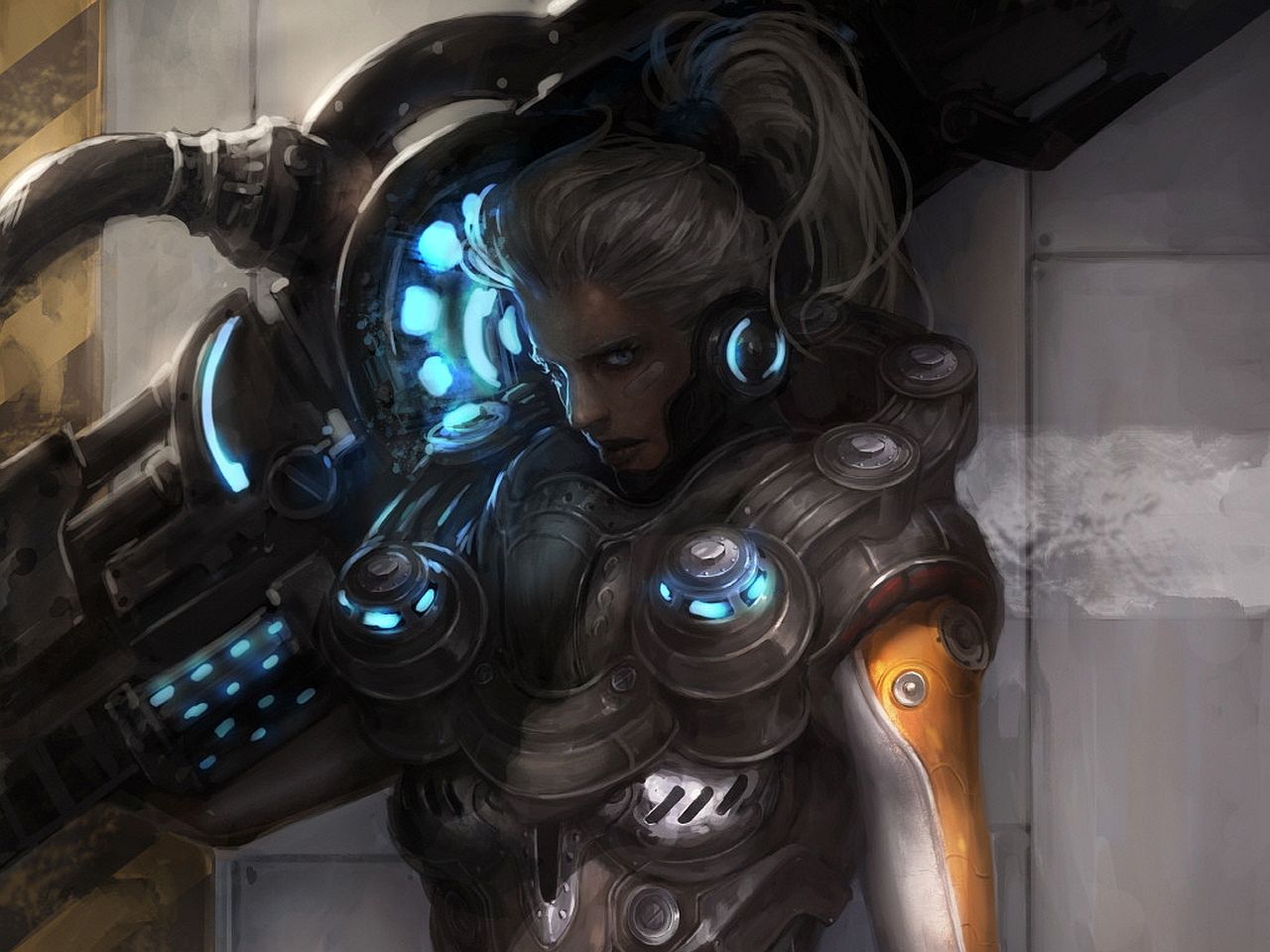 1280x960 HD desktop wallpaper: Sci Fi, Women Warrior, Girls & Guns download free picture