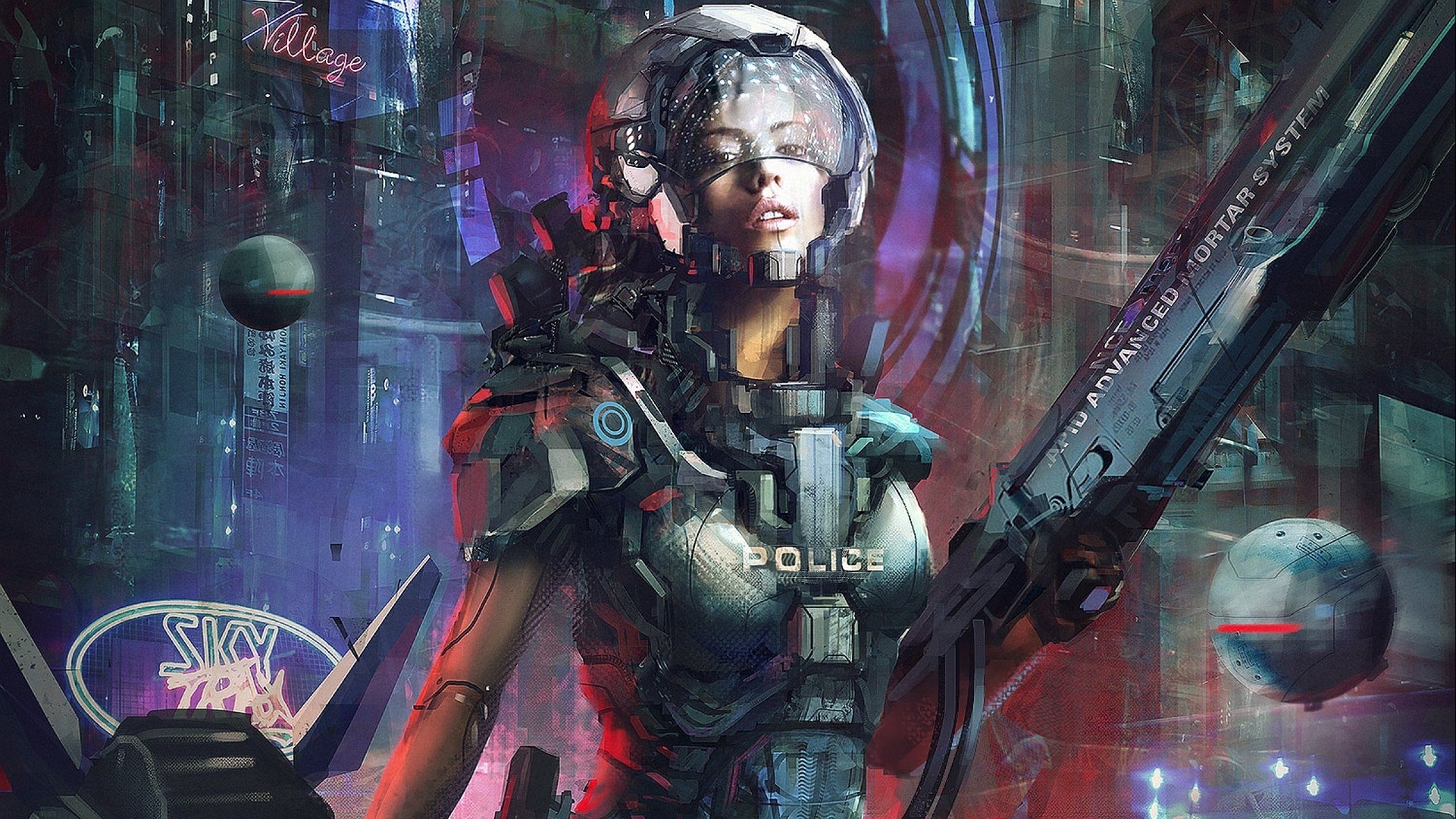 2560x1440 Sci Fi Women Warrior Woman Girl Girls Futuristic Artwork Wallpaperx1440