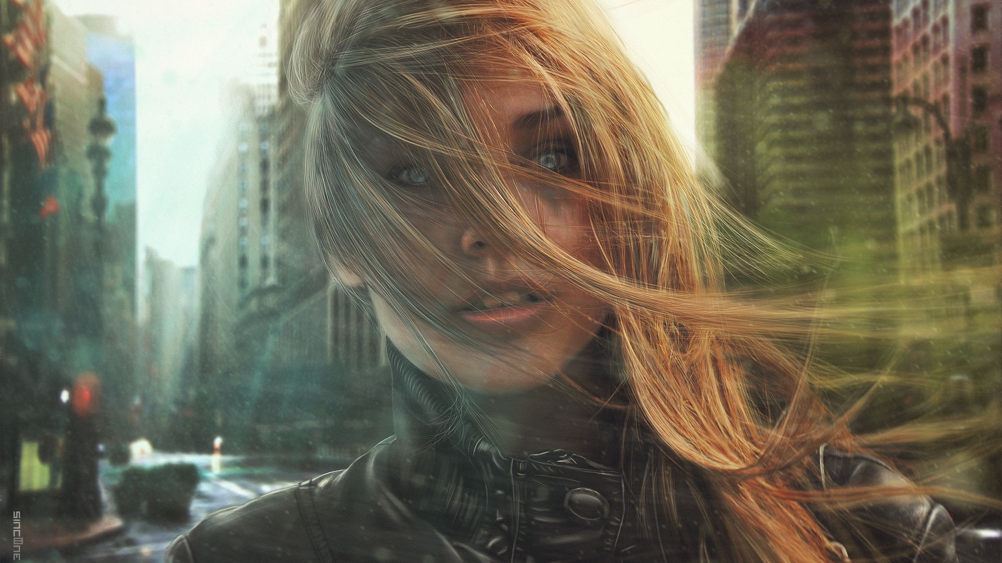 2000x1125 Sci Fi Wallpaper. Cyberpunk, Photohop pics, Female artwork