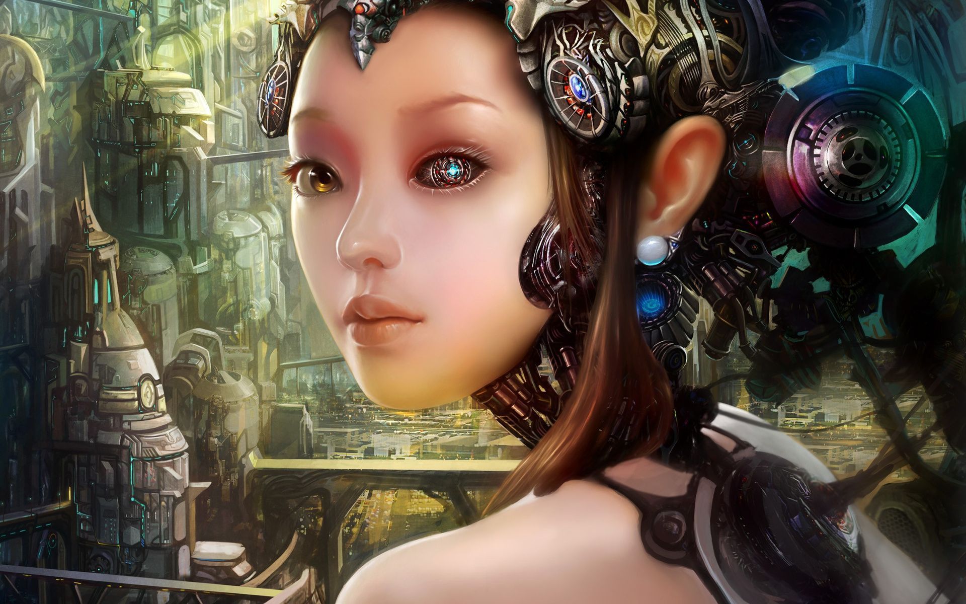 1920x1200 Fantasy Science Fiction Girl Wallpaper