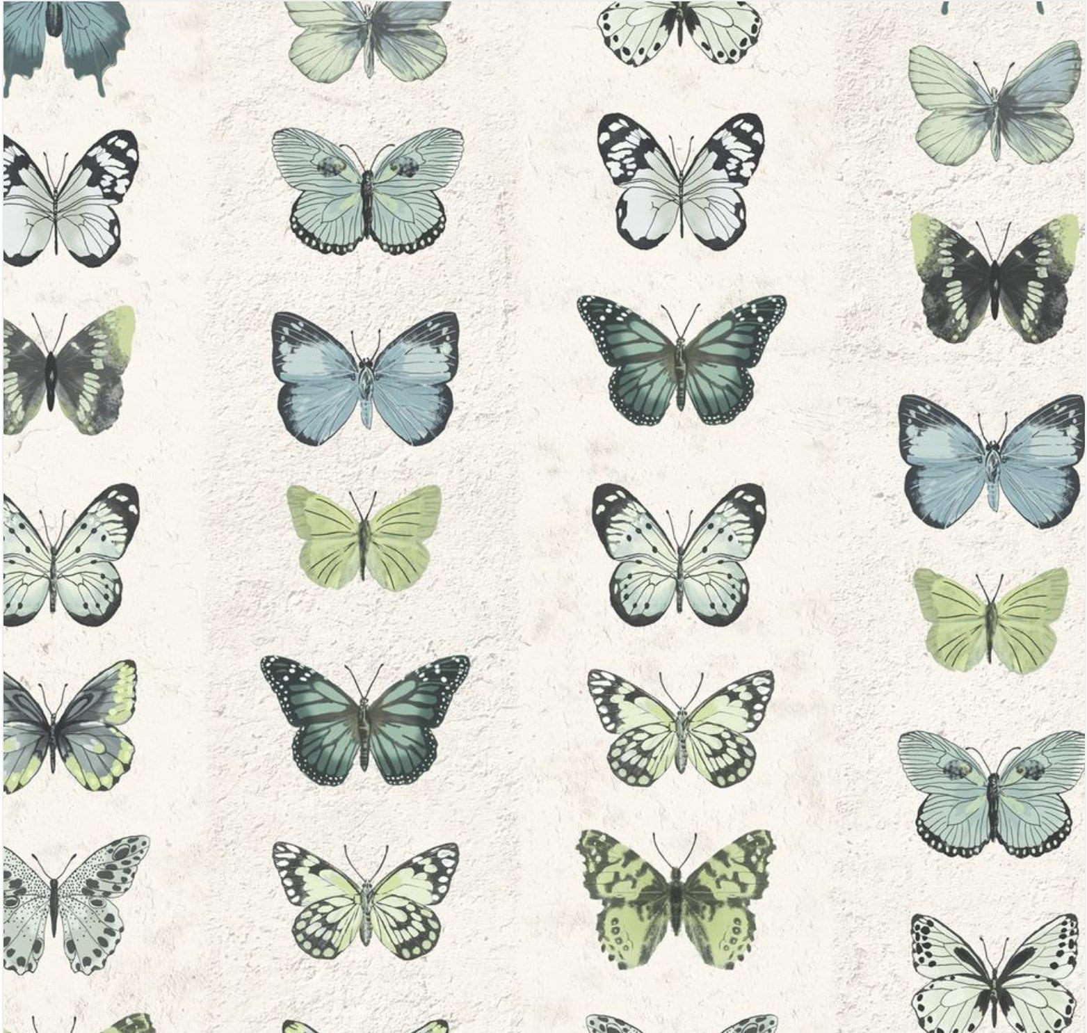 1563x1485 Colorful Bohemian Butterfly Wallpaper Teal Eclectic Boho