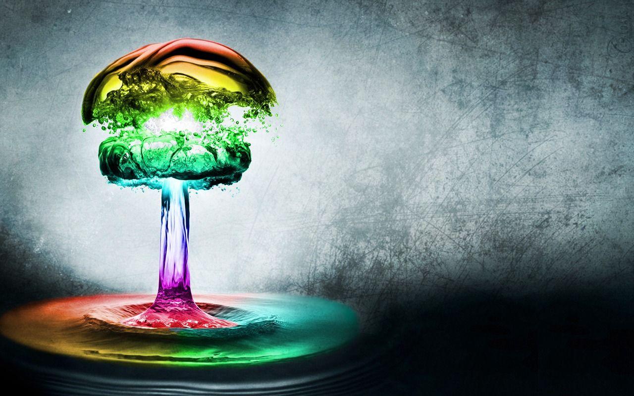 1280x800 Rainbow Drips Wallpaper HD Desktop
