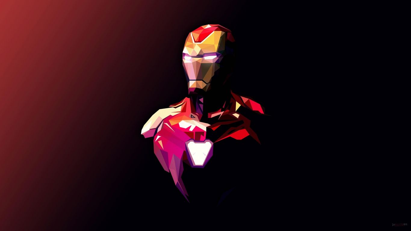 1366x768 Iron Man Rich Avenger Illustration Wallpaper Background