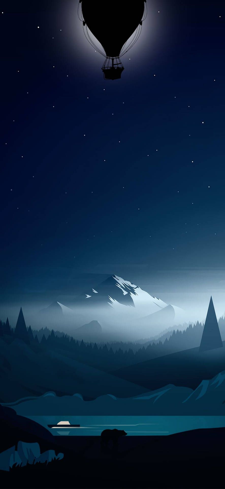 886x1920 Water Drop Notch Wallpaper