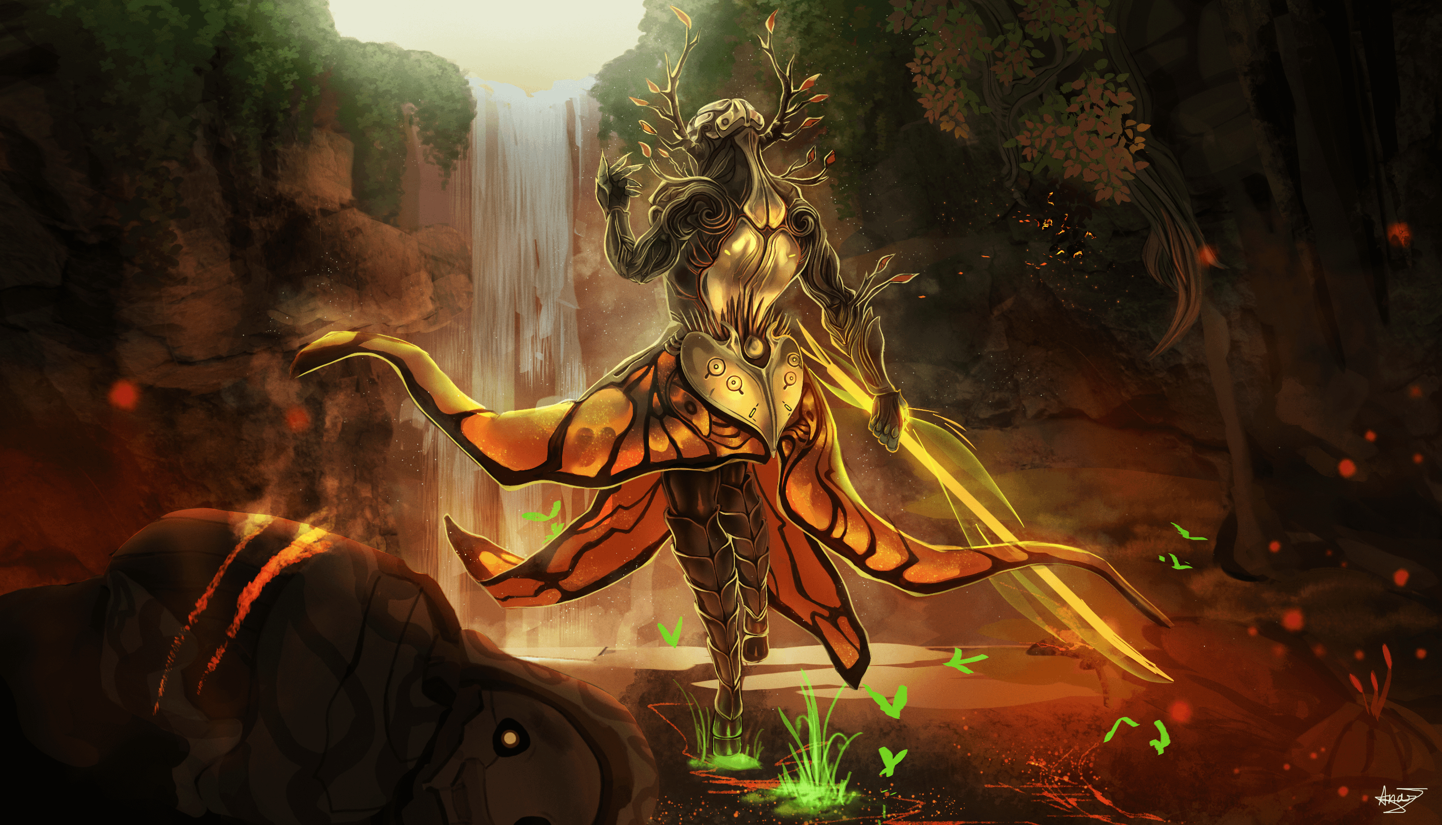 2853x1633 First time posting: Oberon fanart I've painted recently and wanted to share. Additional details in the comments