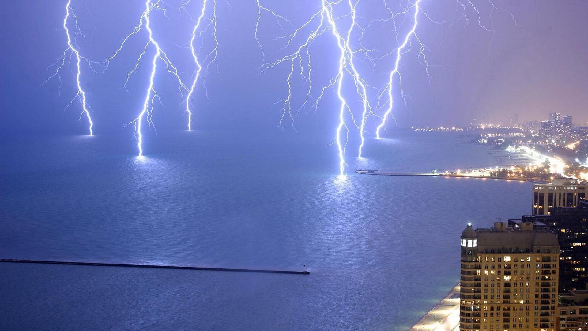 1920x1080 1920x1080 storm sea blue nature night lightning thunder