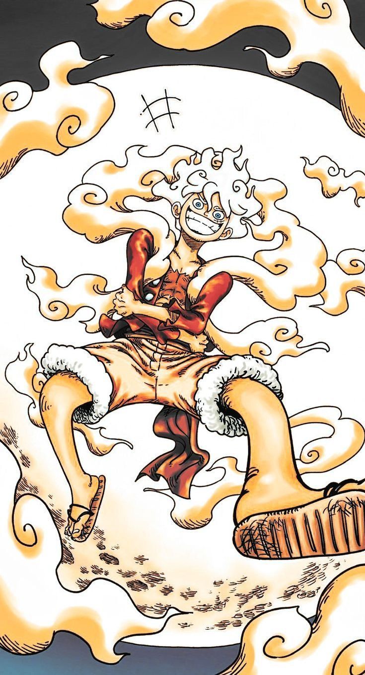 735x1358 Anime Luffy Gear 5 Wallpaper Download