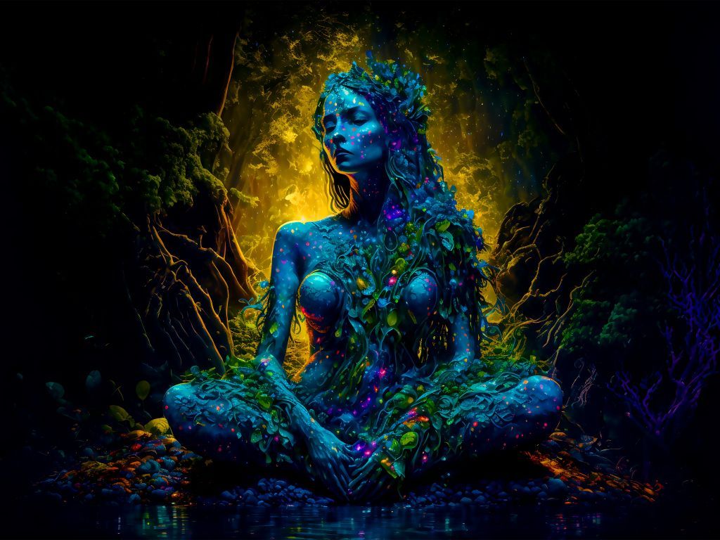 1024x768 Wallpaper mother nature, ai image, fantasy desktop wallpaper, HD image, picture, background, c91f2b