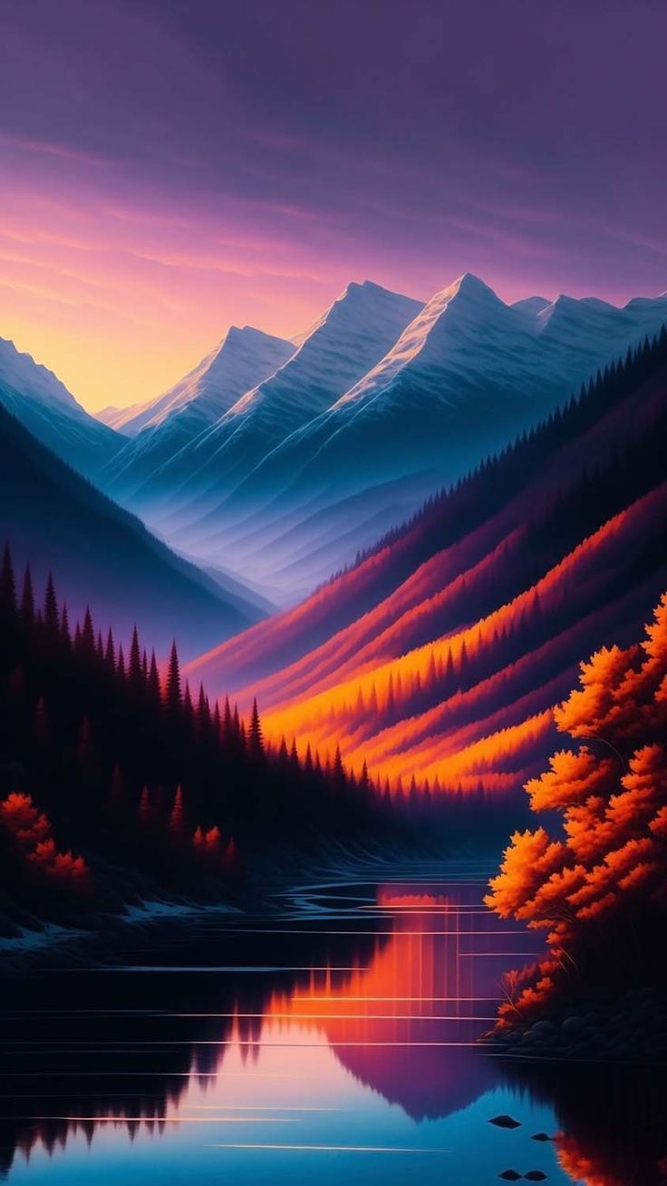 736x1308 Scenic Lake Nature Ai iPhone Wallpaper HD