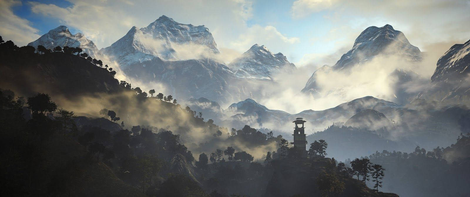 1600x670 Download Mountains In Star Wars Landscape Wallpaper