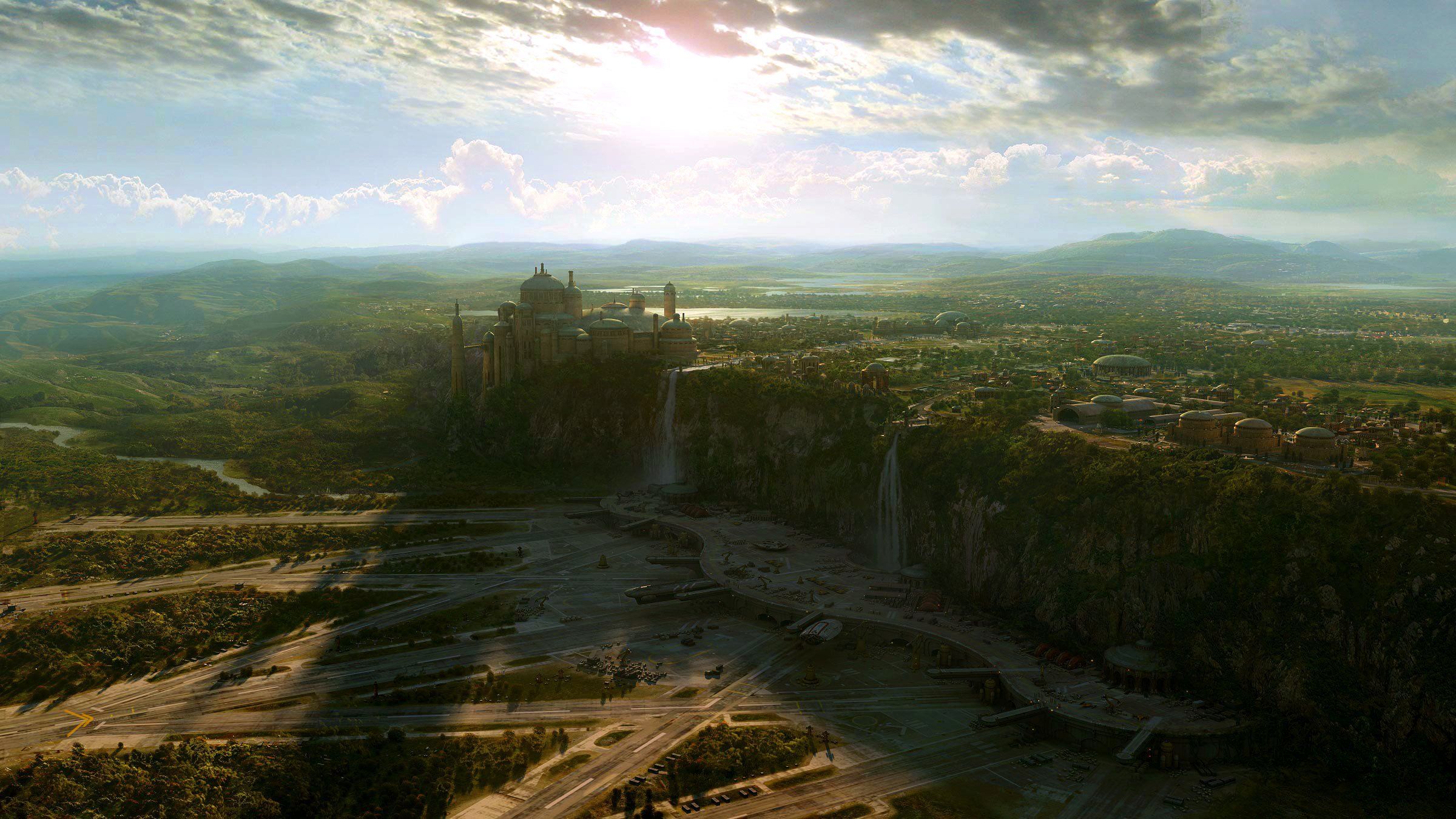 2400x1350 Star Wars Landscape Wallpaper. Star wars wallpaper, Sci fi wallpaper, Landscape wallpaper