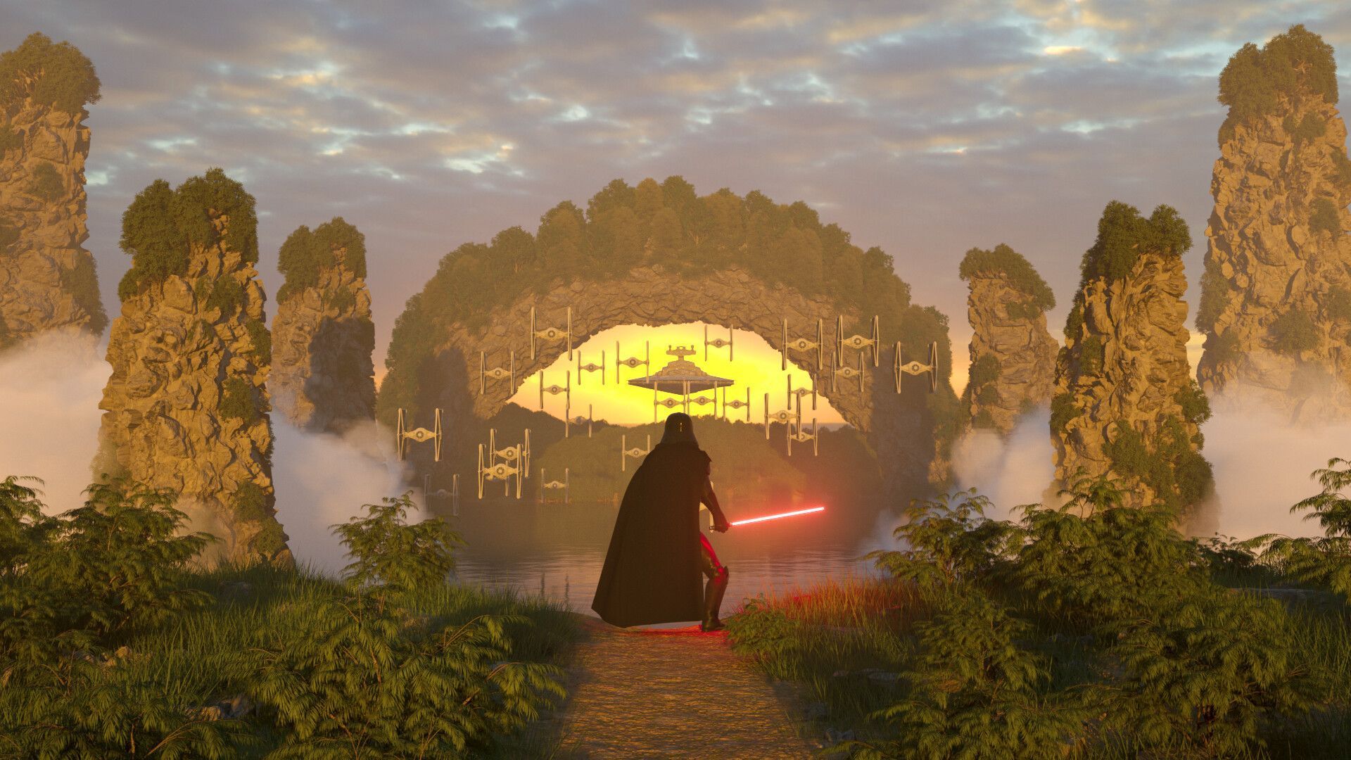 1920x1080 Fantasy Star Wars Landscape