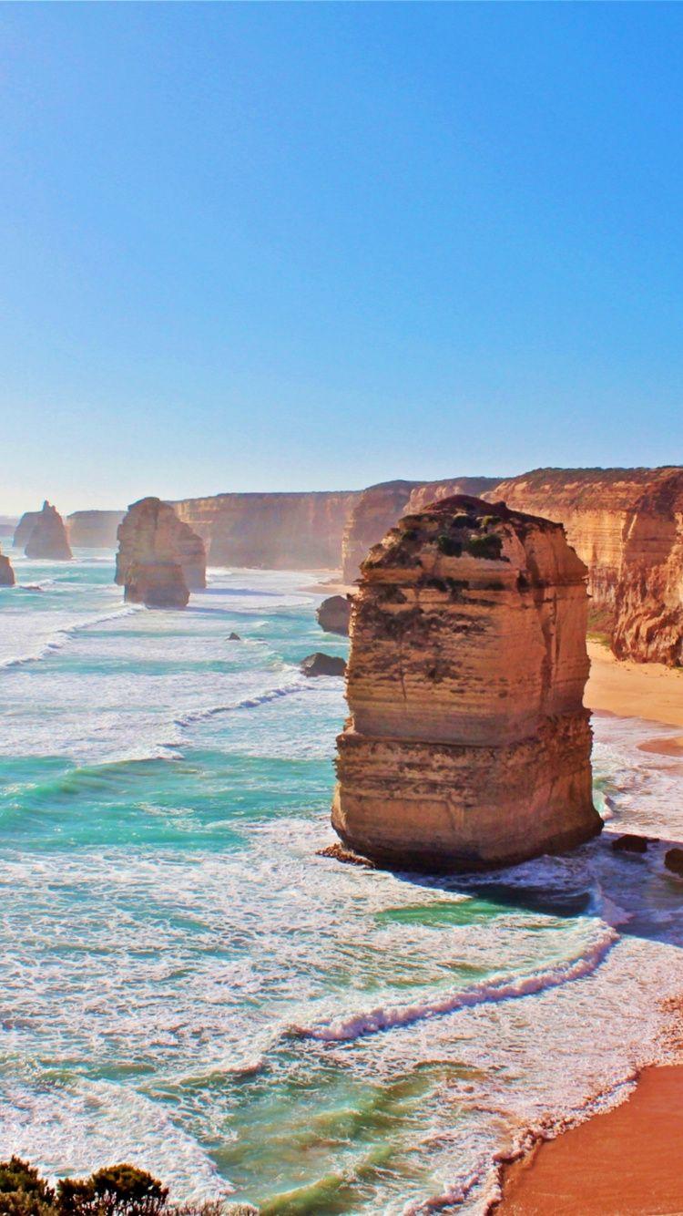 750x1334 Download 750x1334 wallpaper australia, coast, cliffs, the twelve