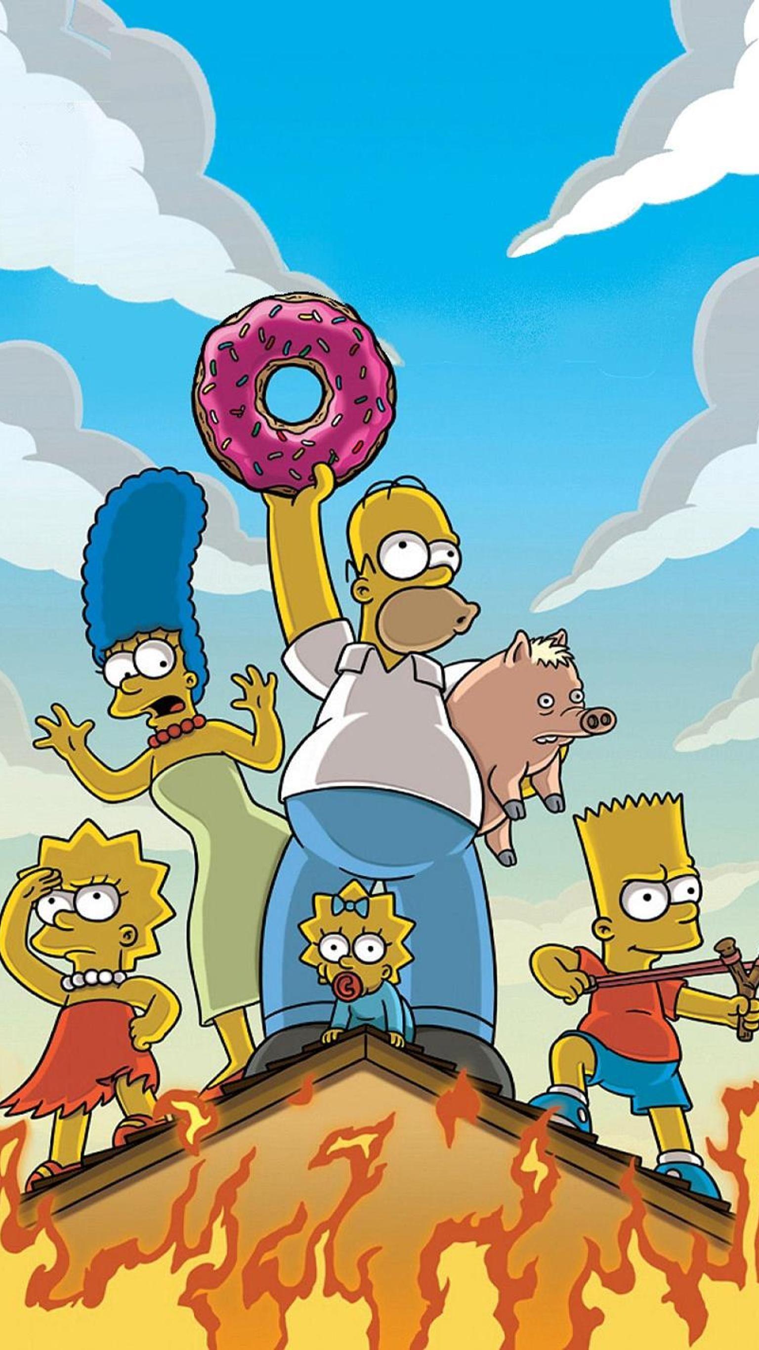 Wallpaper ID 383138  TV Show The Simpsons Phone Wallpaper Bart Simpson  Maggie Simpson Homer Simpson 1080x1920 free download