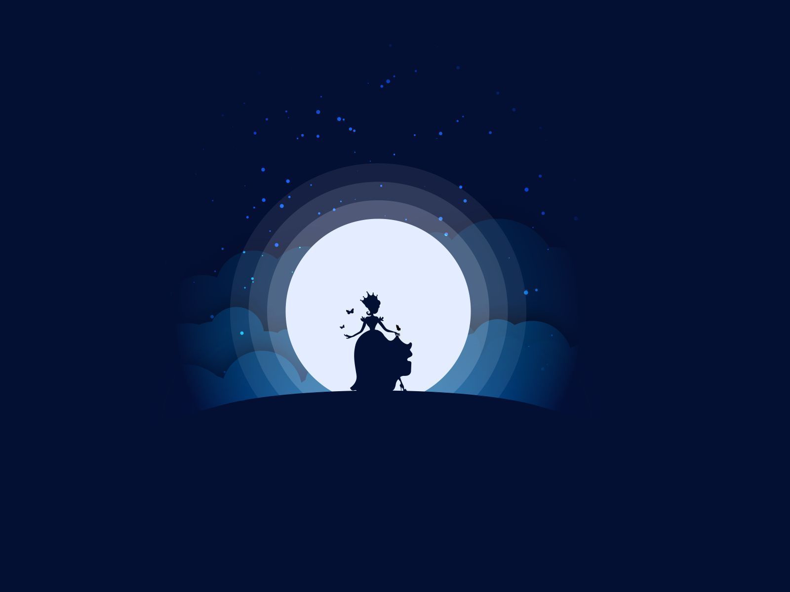 1600x1200 moonlight princess by Aslam Rashik on Dribbble