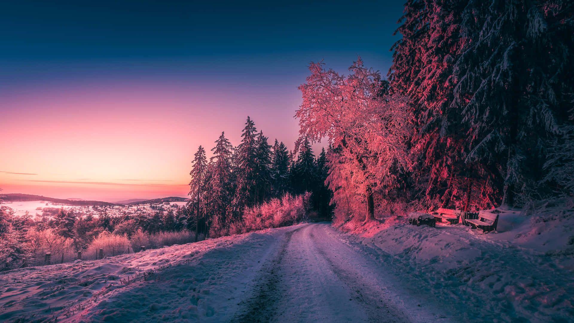 1920x1080 Download Warm Winter Scene Desktop Wallpaper