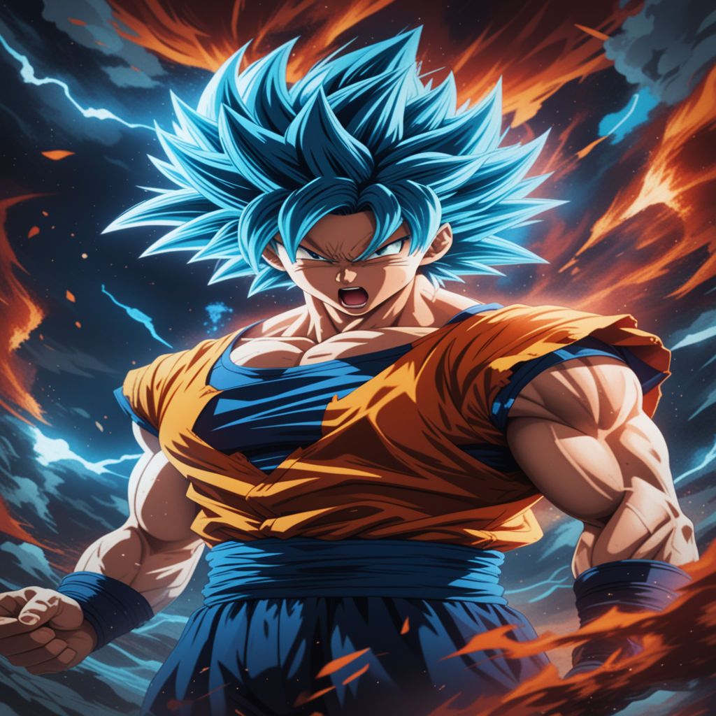 Download wallpaper 1920x1080 goku, anime art, glowing eyes and hair, full hd,  hdtv, fhd, 1080p wallpaper, 1920x1080 hd background, 24511