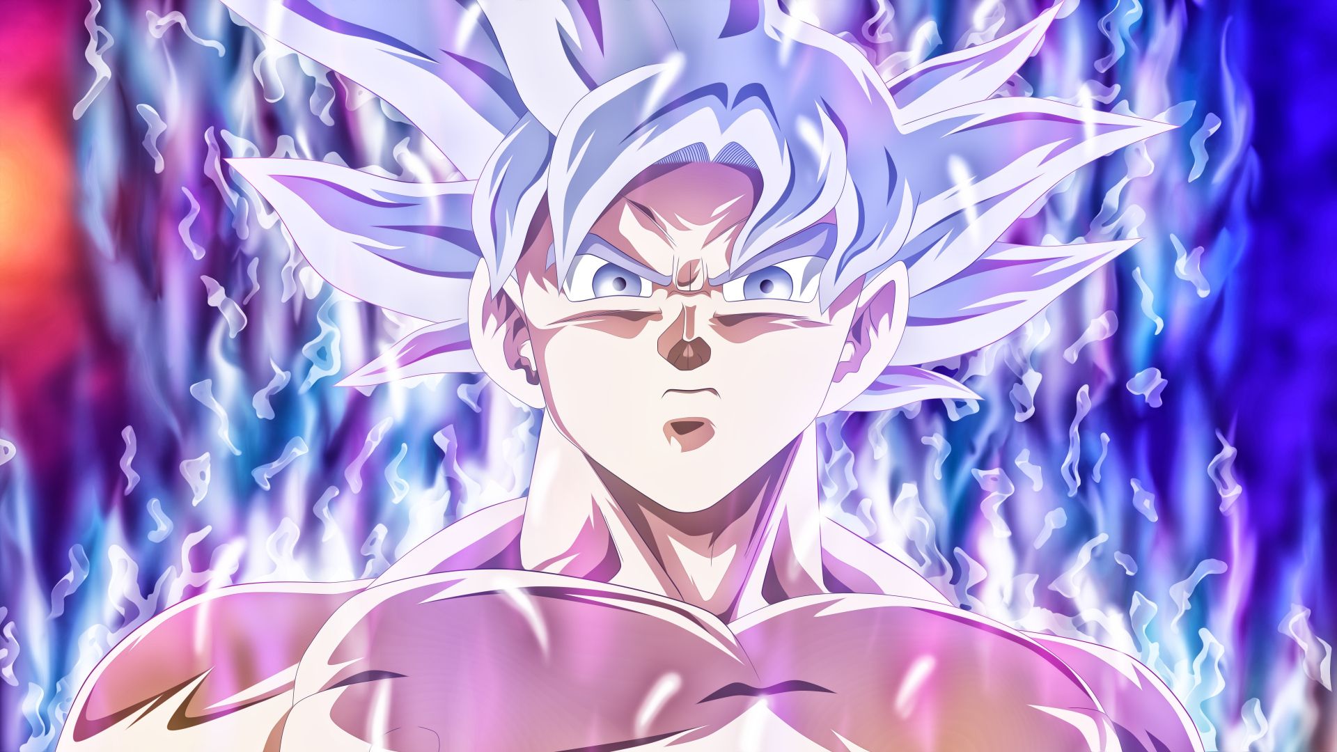 Download wallpaper 1920x1080 goku, anime art, glowing eyes and hair, full hd,  hdtv, fhd, 1080p wallpaper, 1920x1080 hd background, 24511