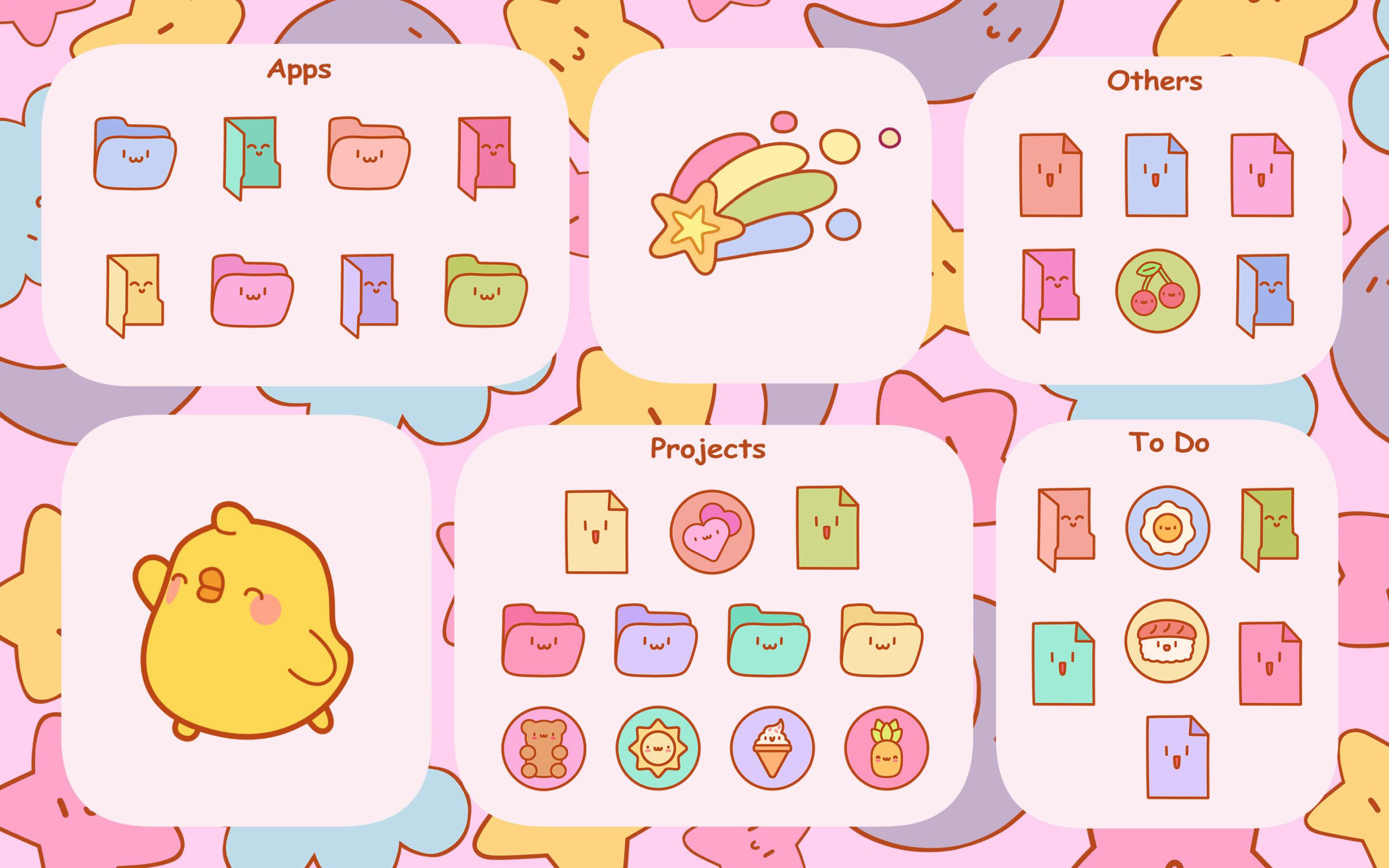 2560x1600 Kawaii Desktop Folder Icon Windows & Mac Folder Icon ✿