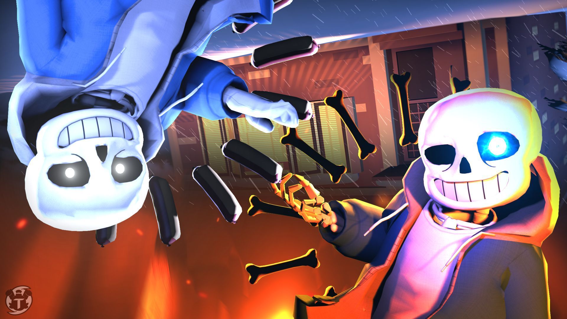 1920x1080 Tyler M. (Tynado) on X: - FEB: [DUALITY] - #UNDERTALE #undertaleFanart #DELTARUNE #sans #megalovania dart #SFM / X
