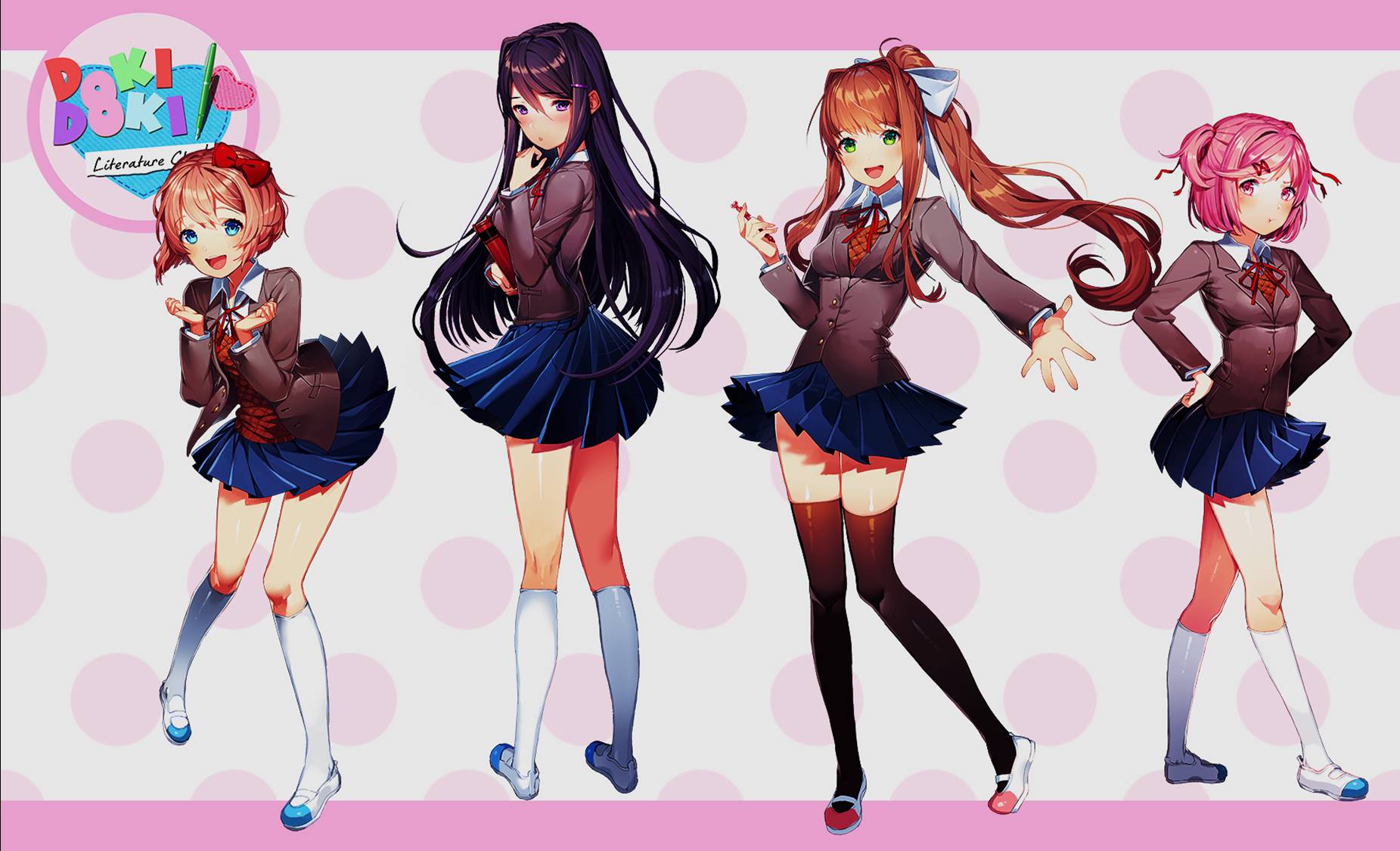 1851x1125 DDLC Wallpaper Girls Wallpaper