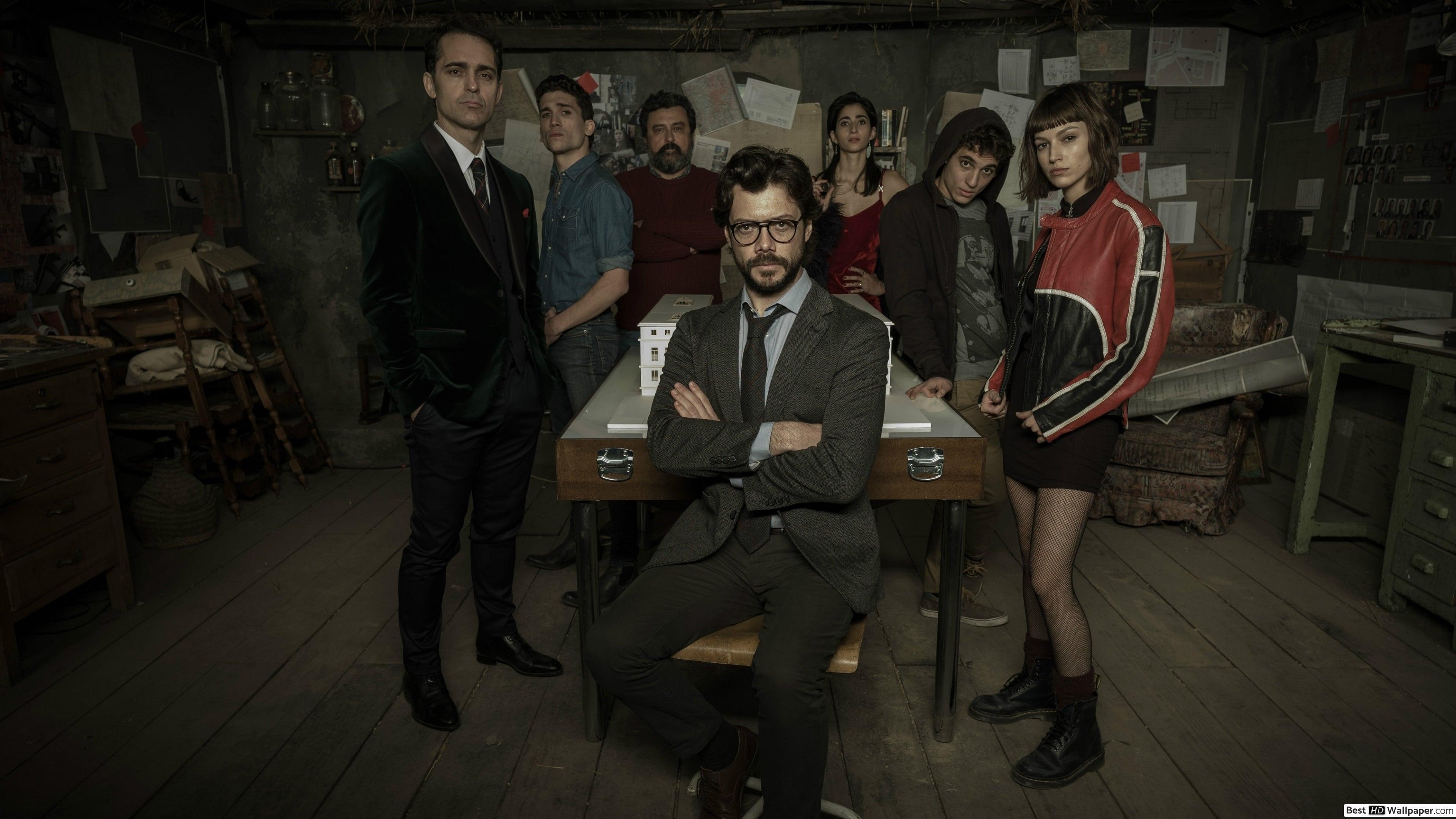 3840x2160 La Casa de Papel Team HD wallpaper download