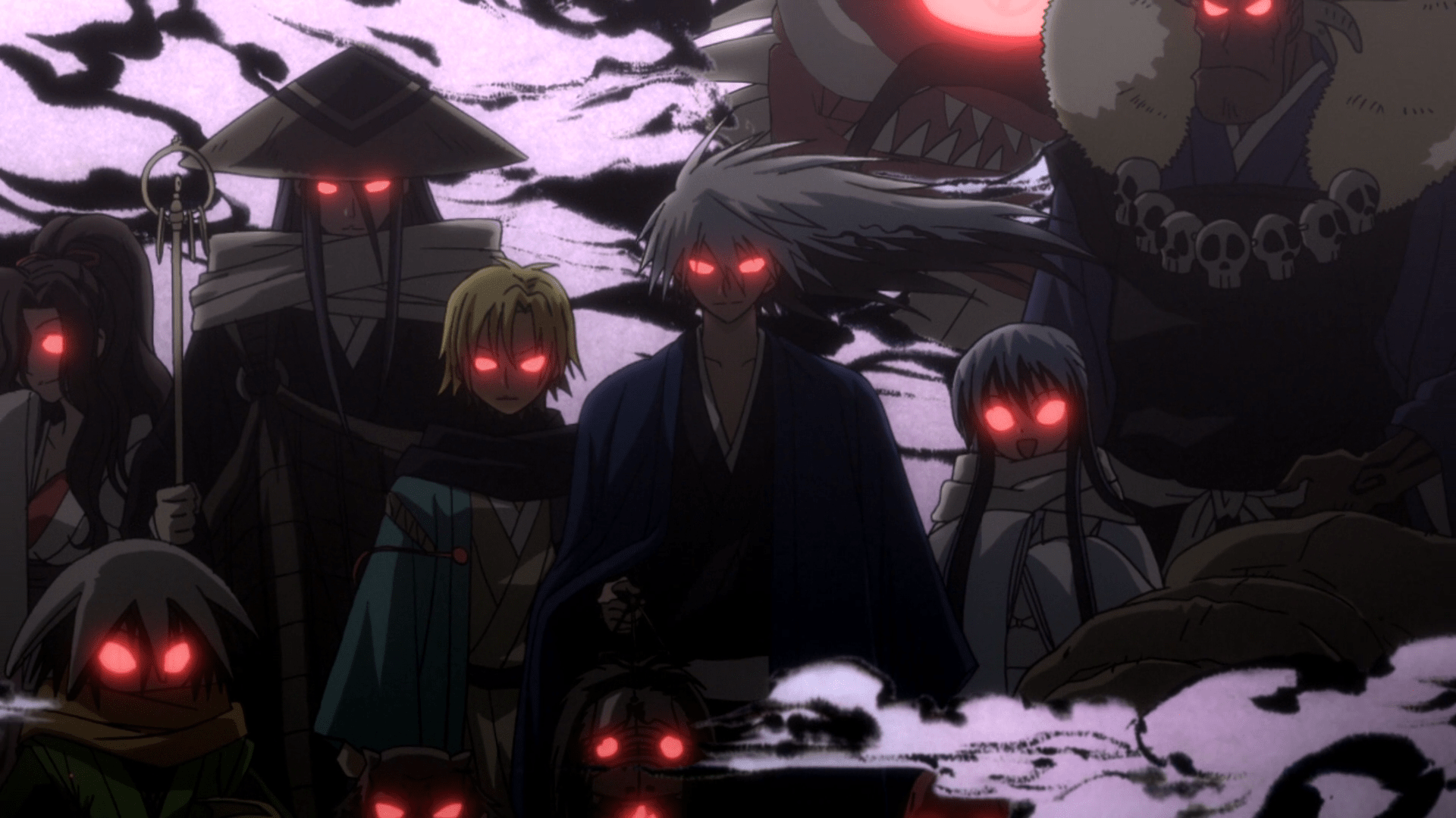 1920x1080 red eyes, Nurarihyon no Mago, Nura Rikuo, anime, glowing eyesx1080 Wallpaper