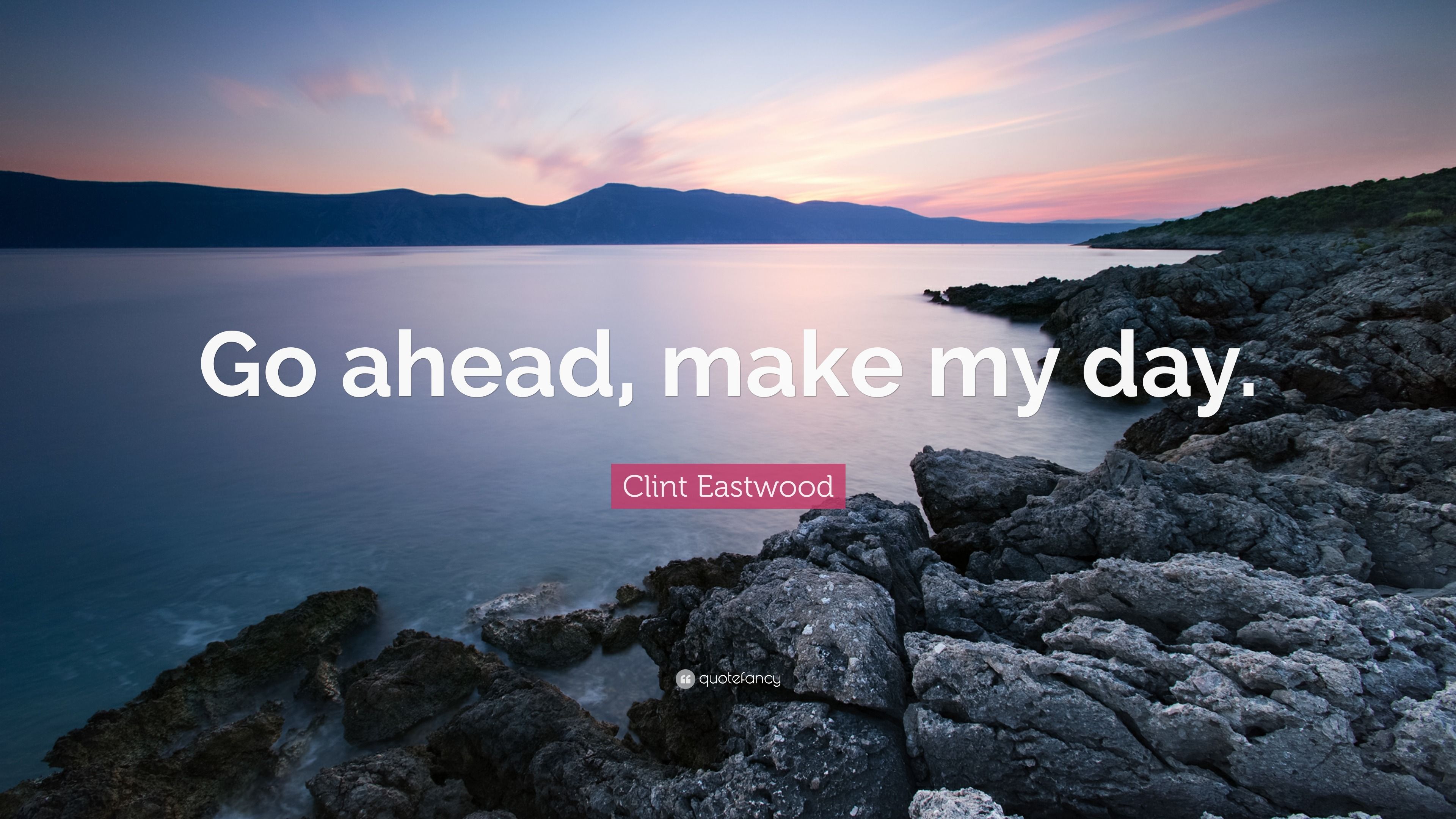 3840x2160 Clint Eastwood Quote: “Go ahead, make my day.”