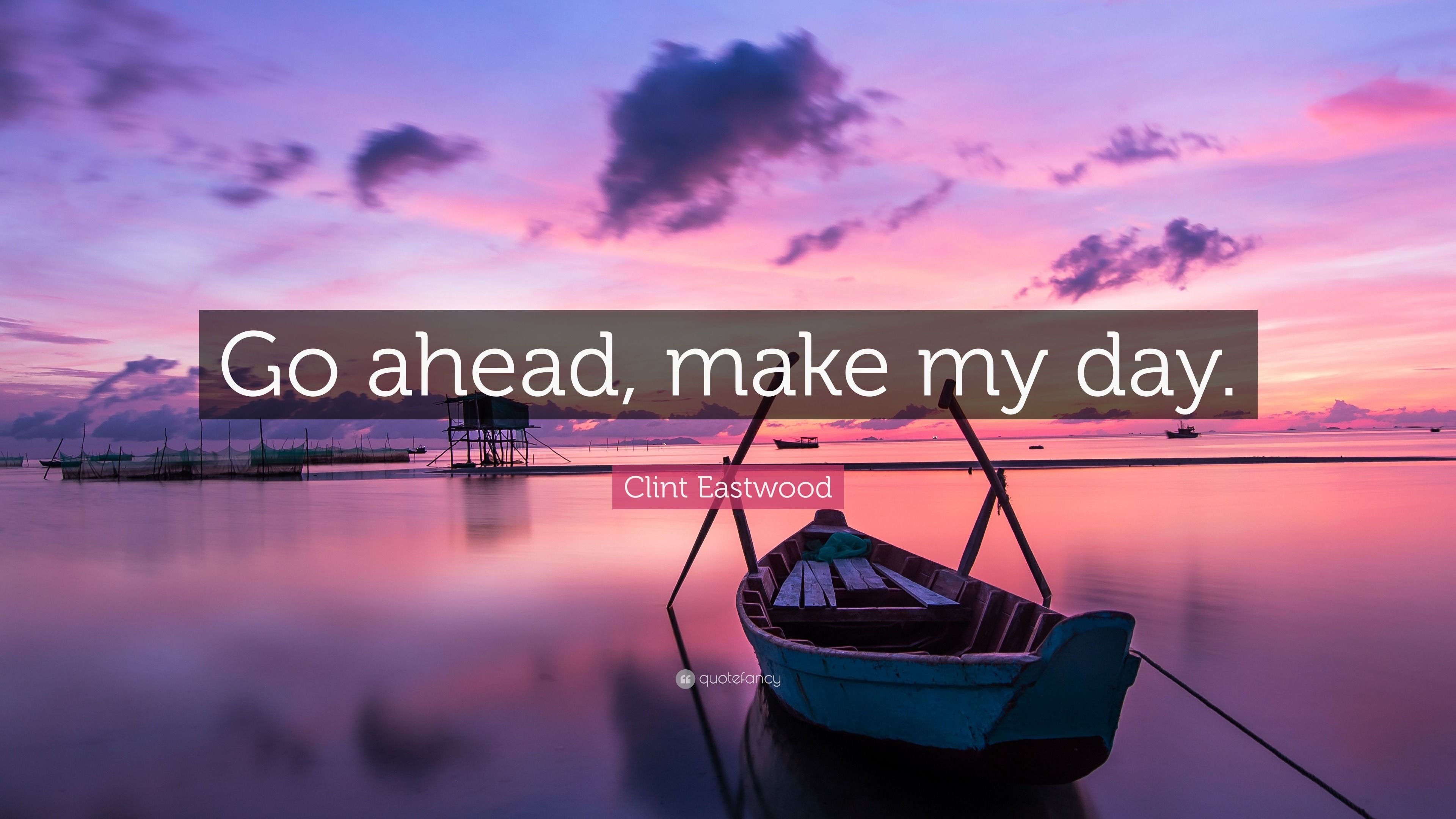 3840x2160 Clint Eastwood Quote: “Go ahead, make my day.”