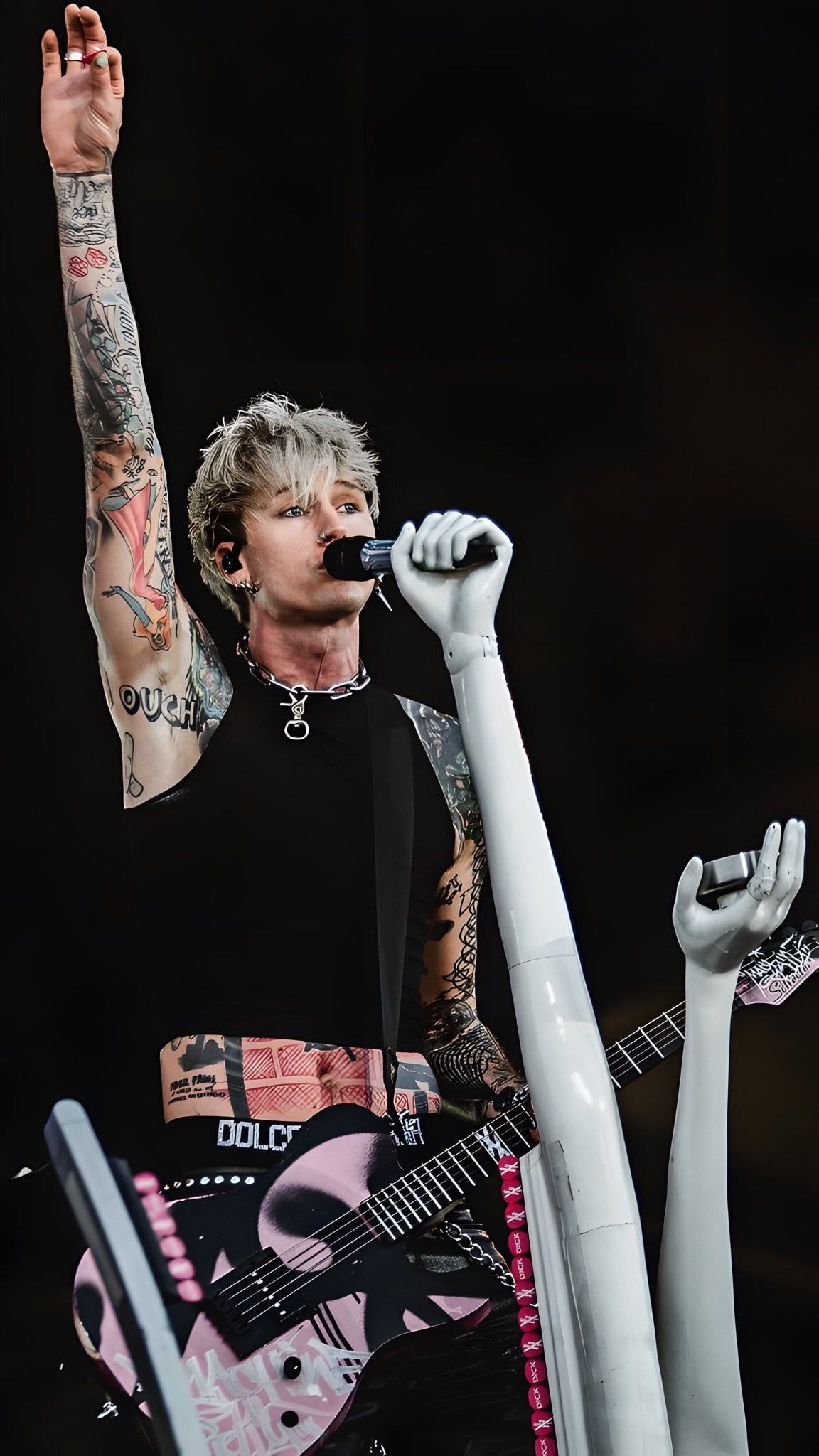 1152x2048 Machine Gun Kelly Mainstream Sellout 4K Amoled Wallpaper