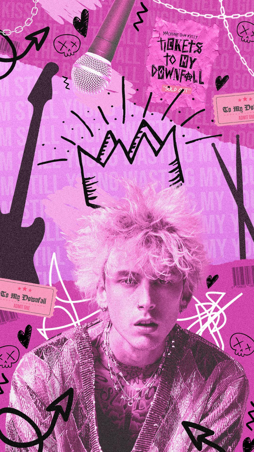 1080x1920 MGK Life In Pink Wallpaper
