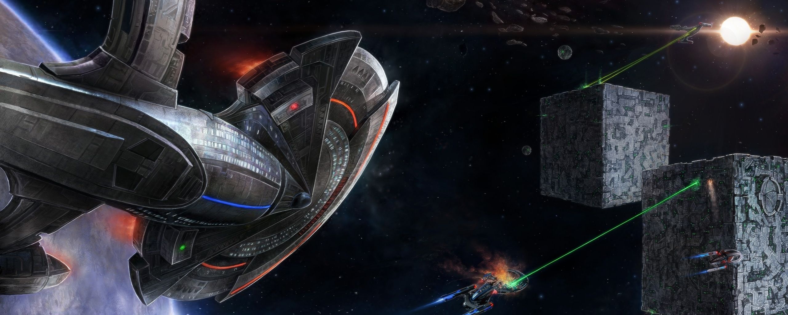2560x1024 Video Game Star Trek Wallpaper