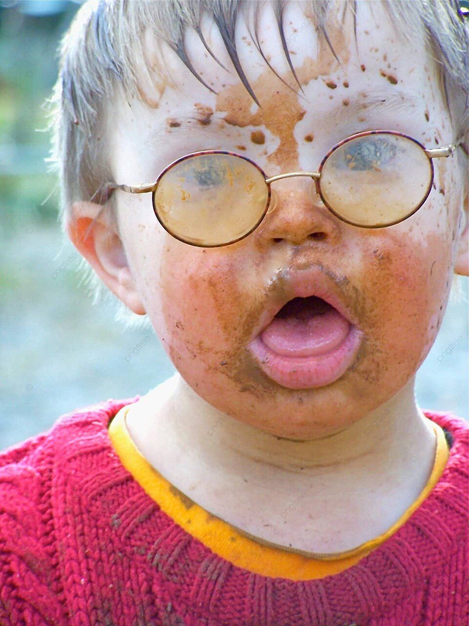 960x1280 A Boy With Down Syndrome Playing In The Mud Photo Background And Picture For Free Download