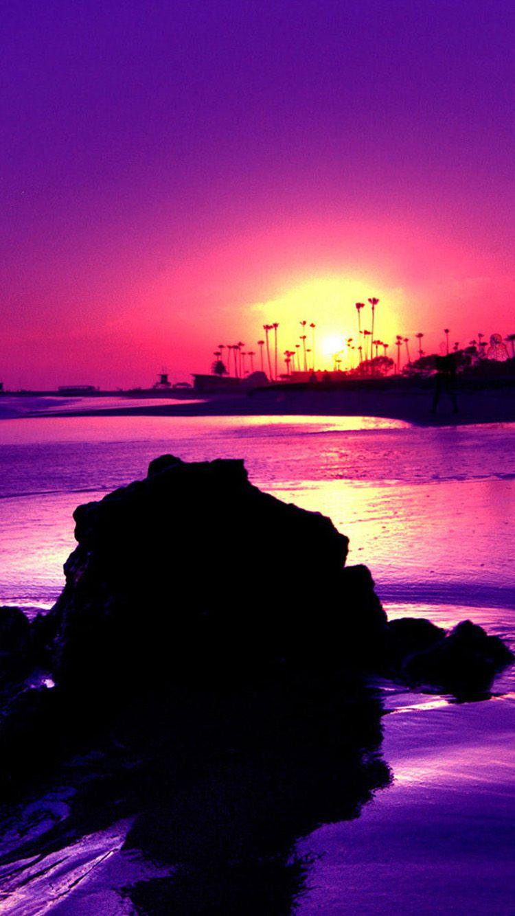 750x1334 Purple Sunset Wallpaper, Full HD Pic