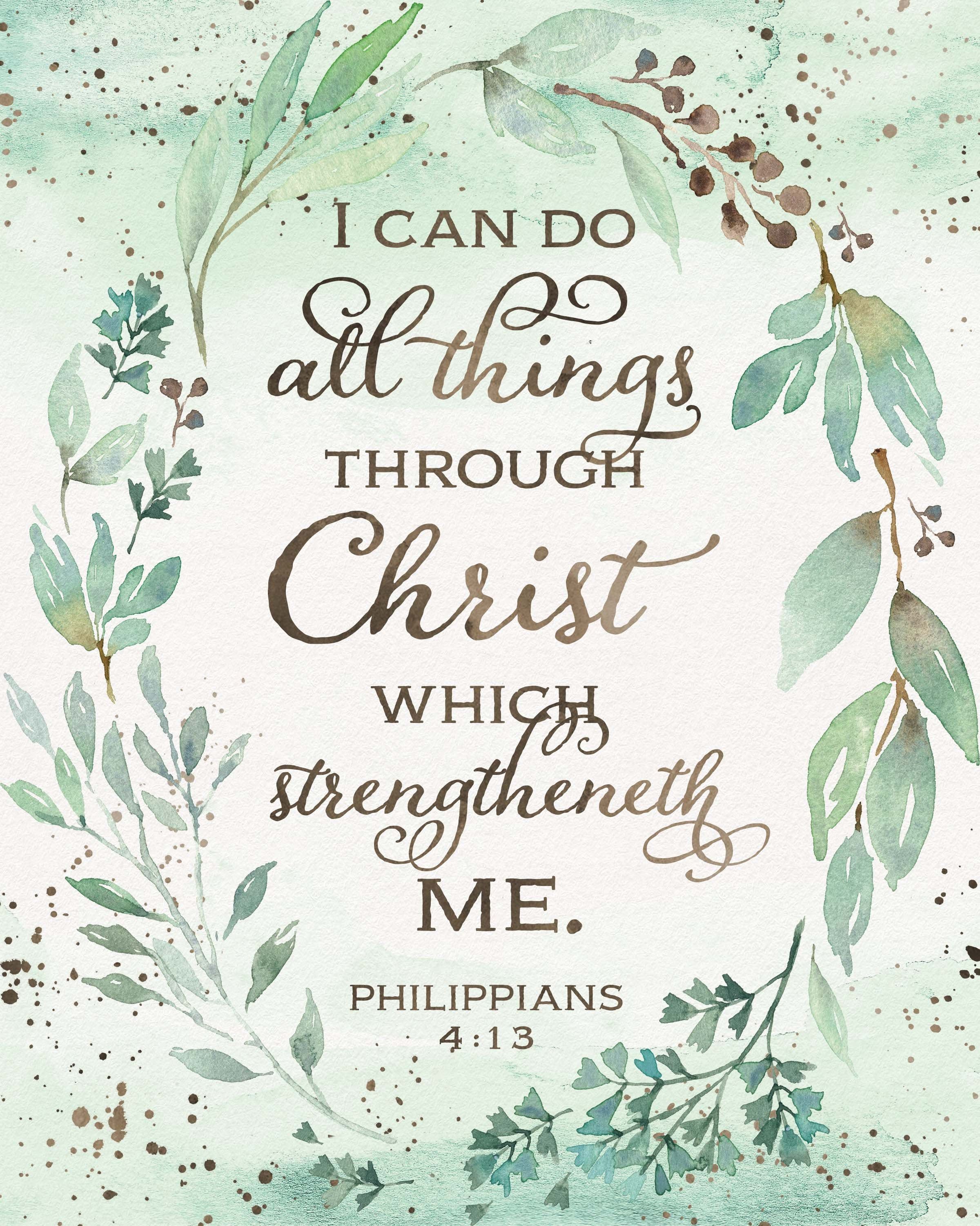 2400x3000 Philippians 4:13 Printable Kit