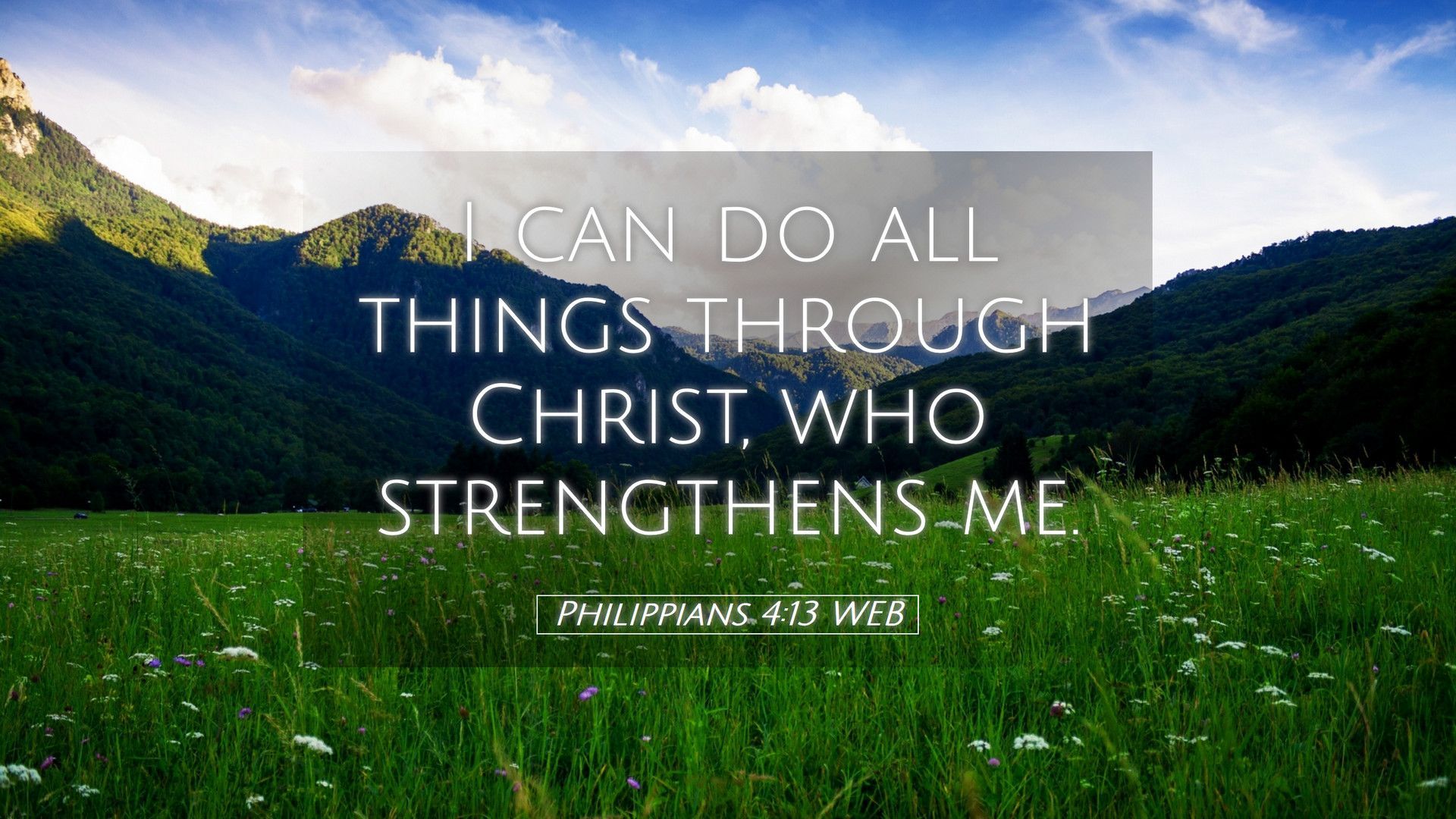 1920x1080 Philippians 4:13 WEB Desktop Wallpaper can do all things through Christ, who