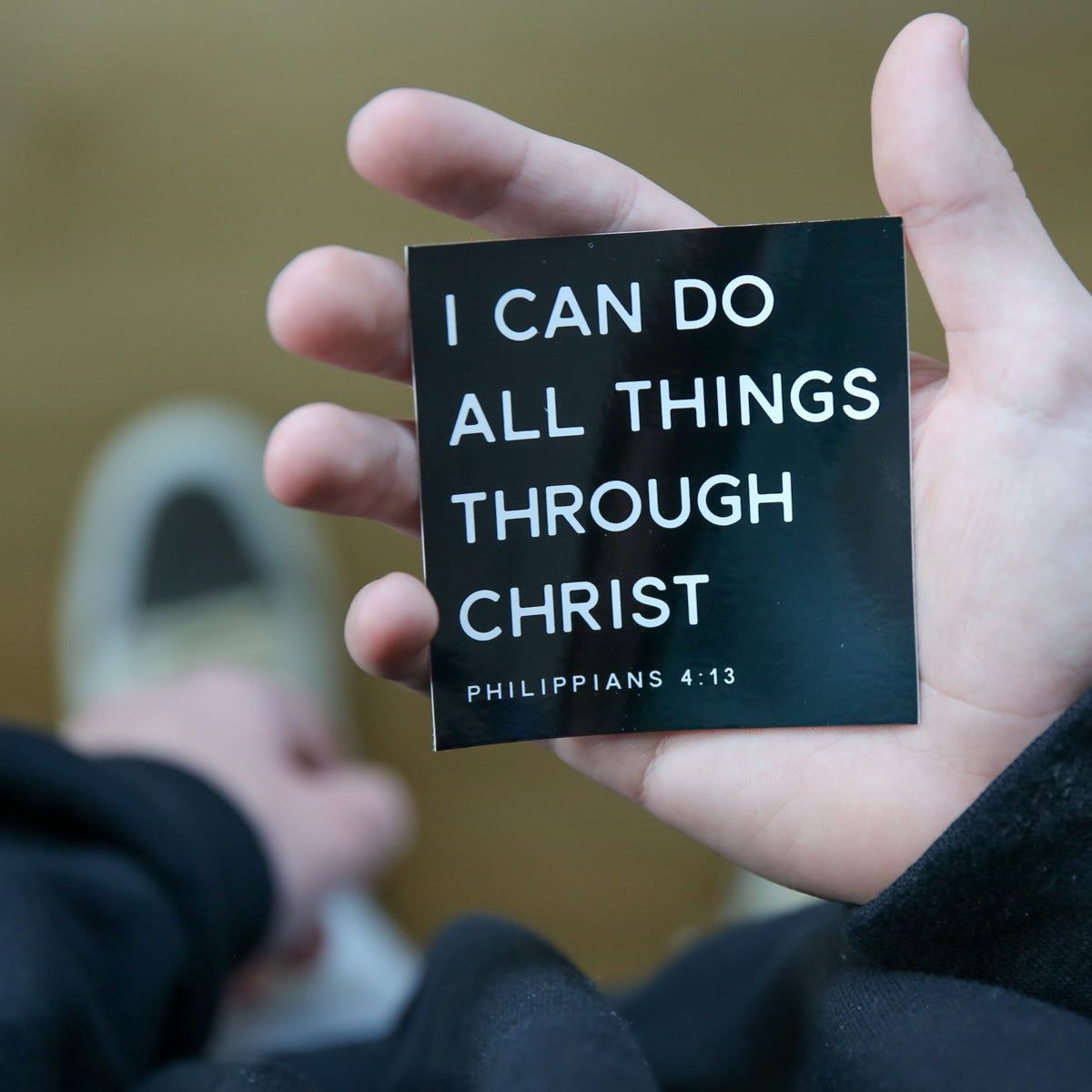 1200x1200 All things through Christ Mirror Cling
