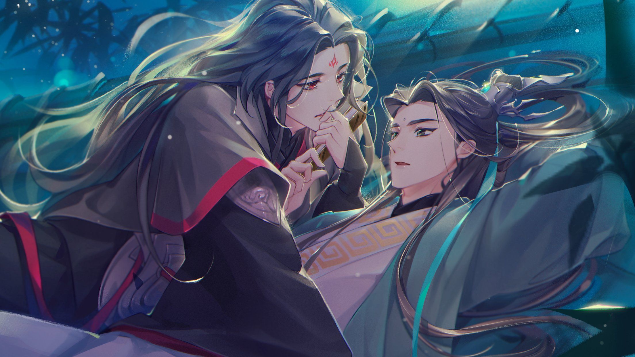 2208x1242 Download Shen Qingqiu Luo Binghe Anime The Scum Villain's Self Saving System HD Wallpaper