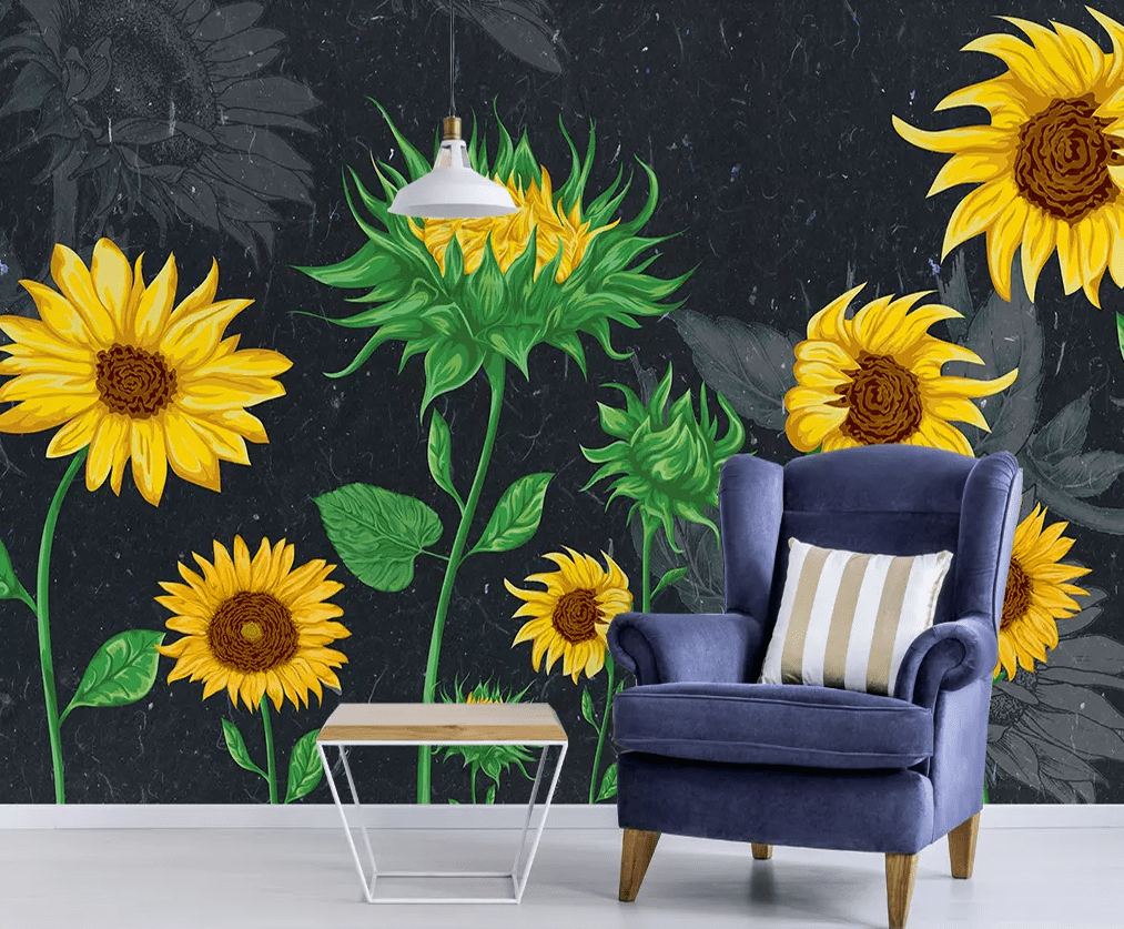1013x837 3D Oil Painting Sunflower 306