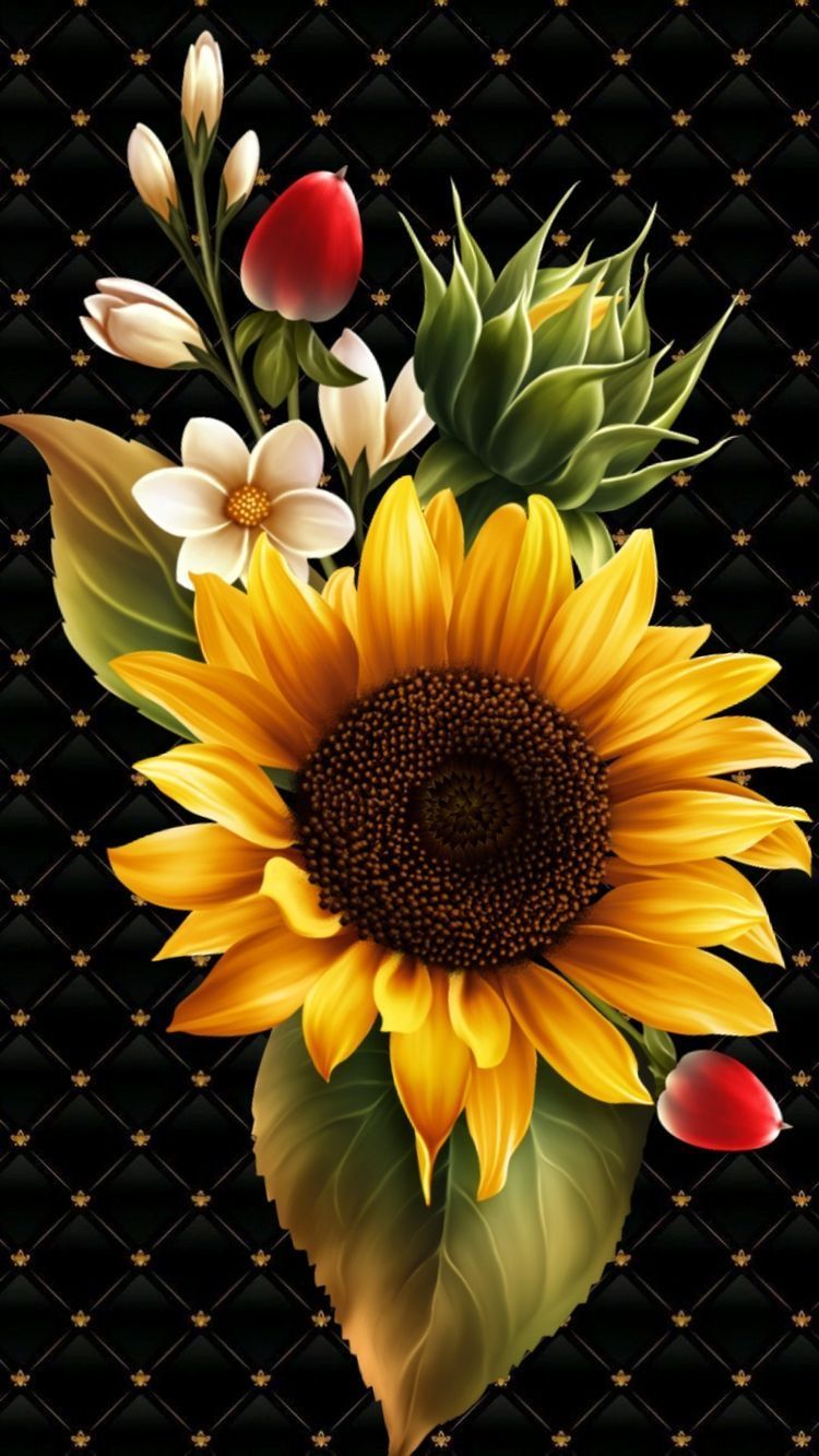 750x1333 Just Beautiful!. Sunflower artwork, Lovely flowers wallpaper, Flower art image