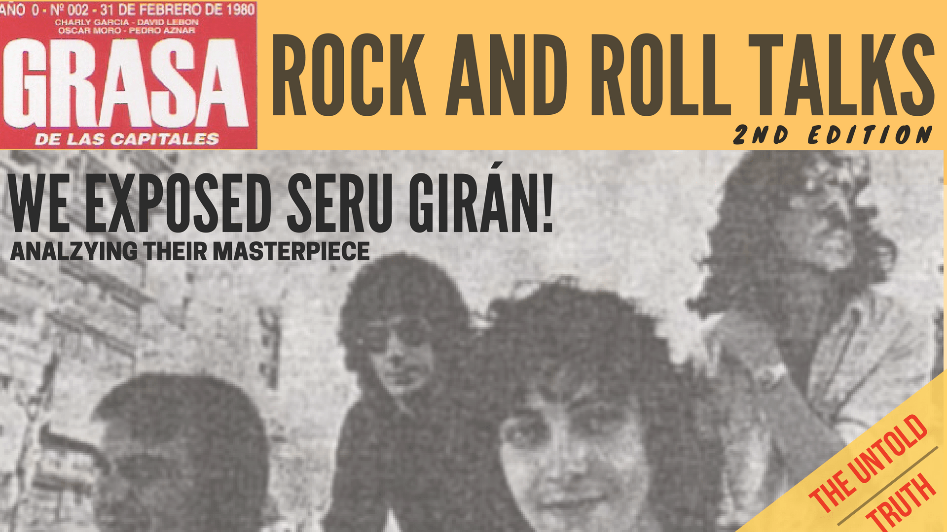 1920x1080 Rock and roll talks.. 2nd edition Seru Girán's masterpiece: La grasa de las capitales