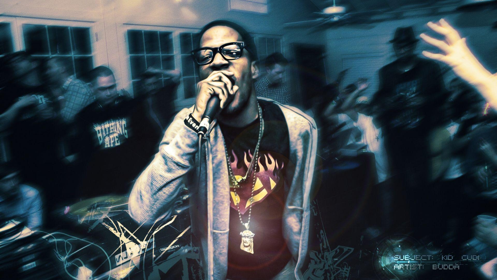 1920x1080 Download Wallpaper 1920x1080 kid cudi, room, party, microphone