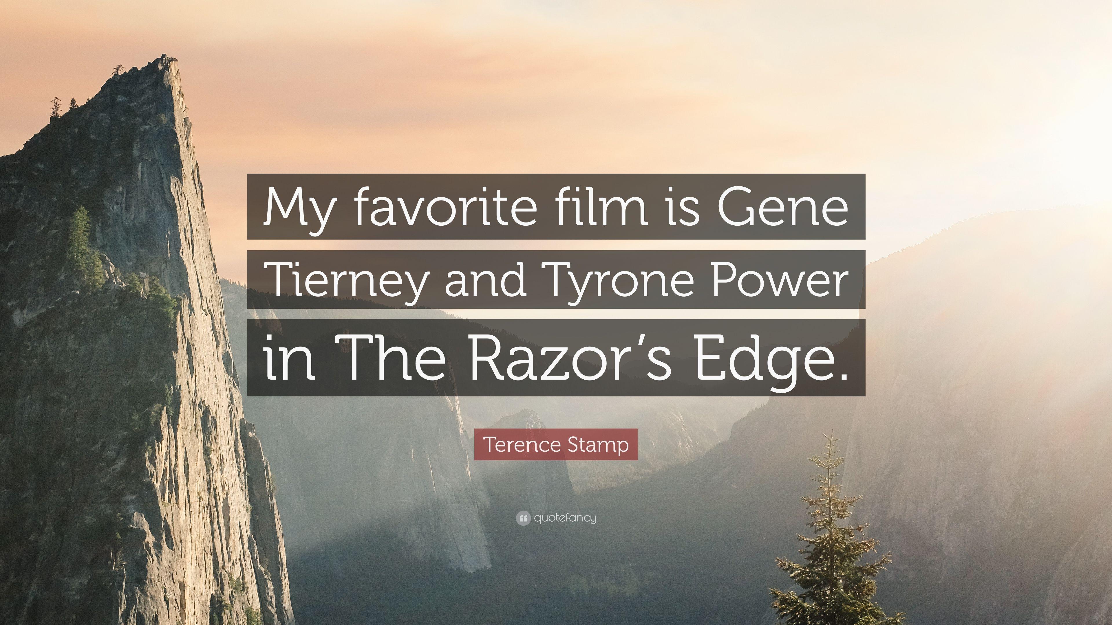 3840x2160 Terence Stamp Quote: “My favorite film is Gene Tierney and Tyrone