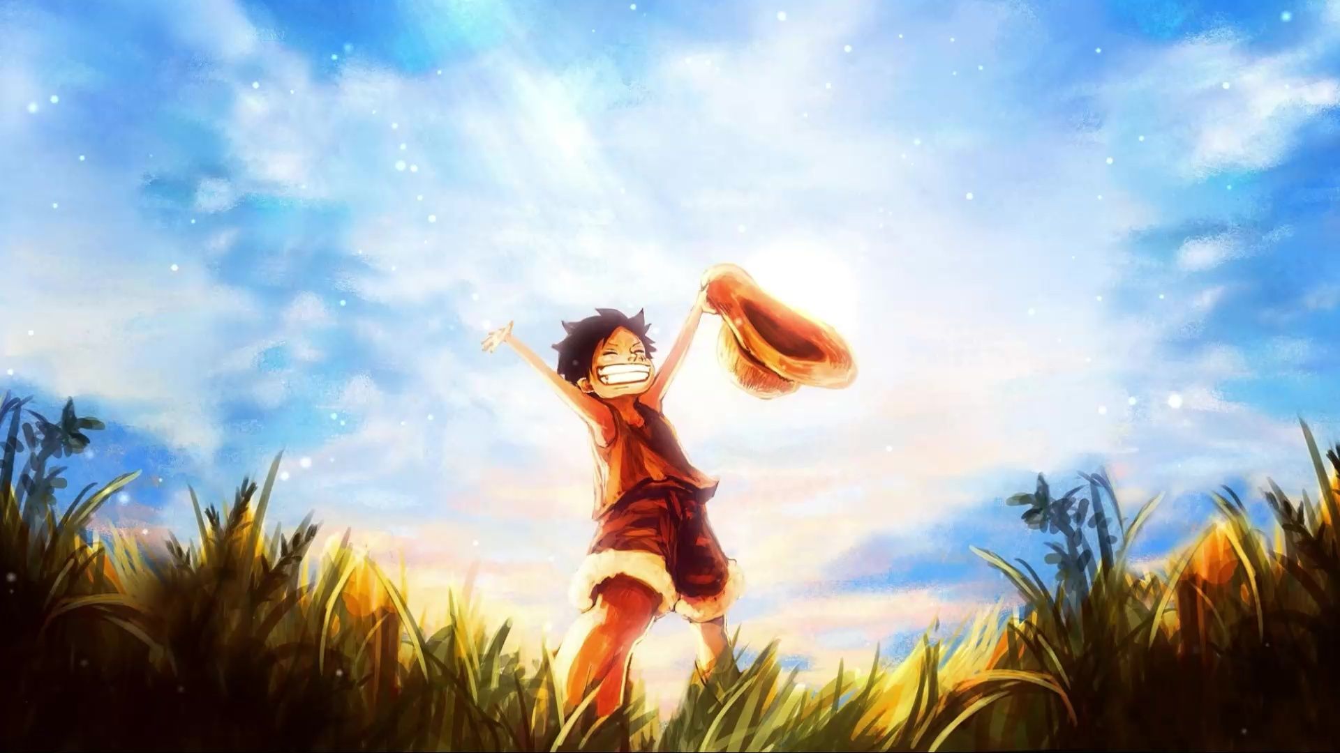1920x1080 Kid Luffy Smile One Piece Live Wallpaper