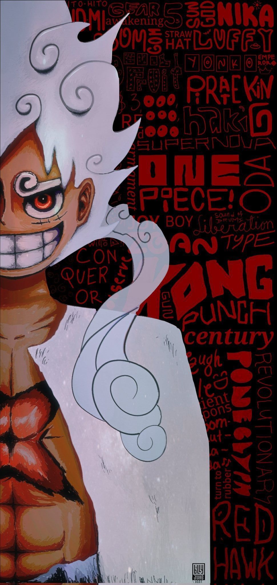 970x2048 Luffy wallpaper by me as inspired by huevon feliz' fan art