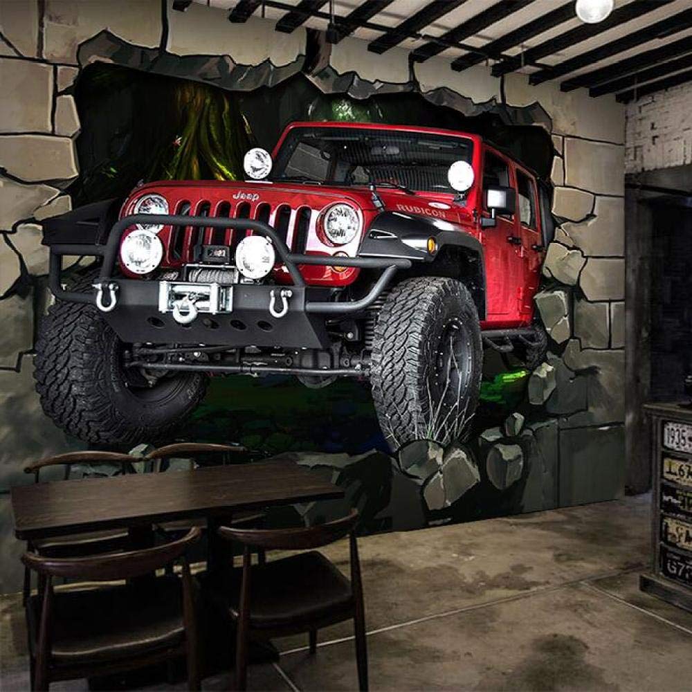 1000x1000 Mural 3D Wallpaper Mural Jeep Off Road Car 3D Stereo Seamless Wall Cloth Bar Internet Cafe Ktv Internet Cafe Wallpaper Background Wallpaper 250Cmx175Cm