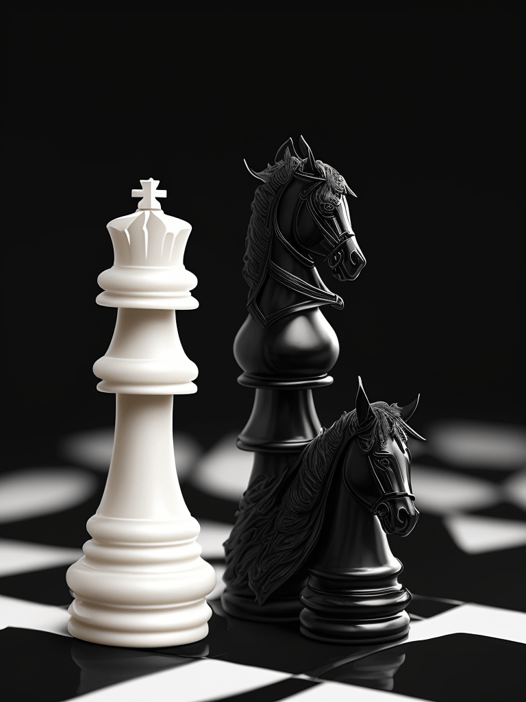 768x1024 Able Hedgehog44: White Chess King, Black Pawns, Topped With Cross, No Horse, Black Rook
