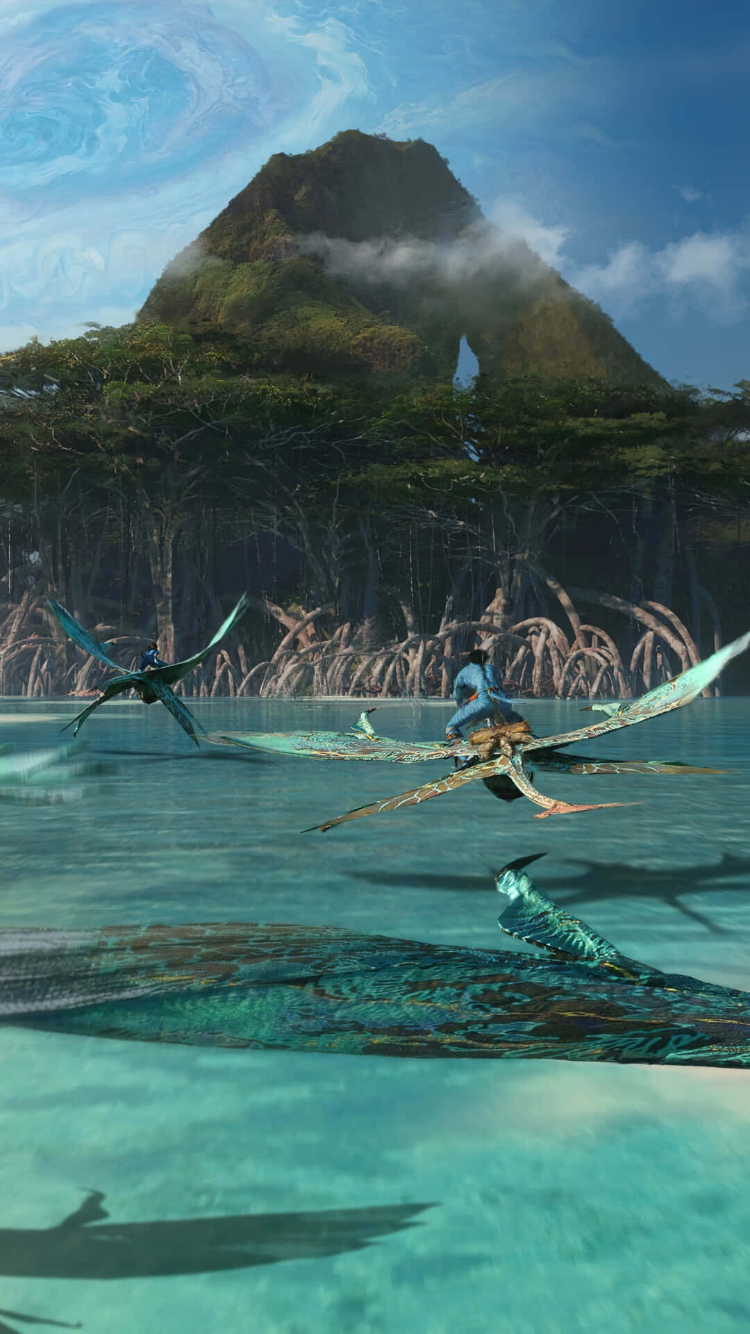 1080x1920 Download Avatar 2 The Way Of Water Banshee Tamers Wallpaper